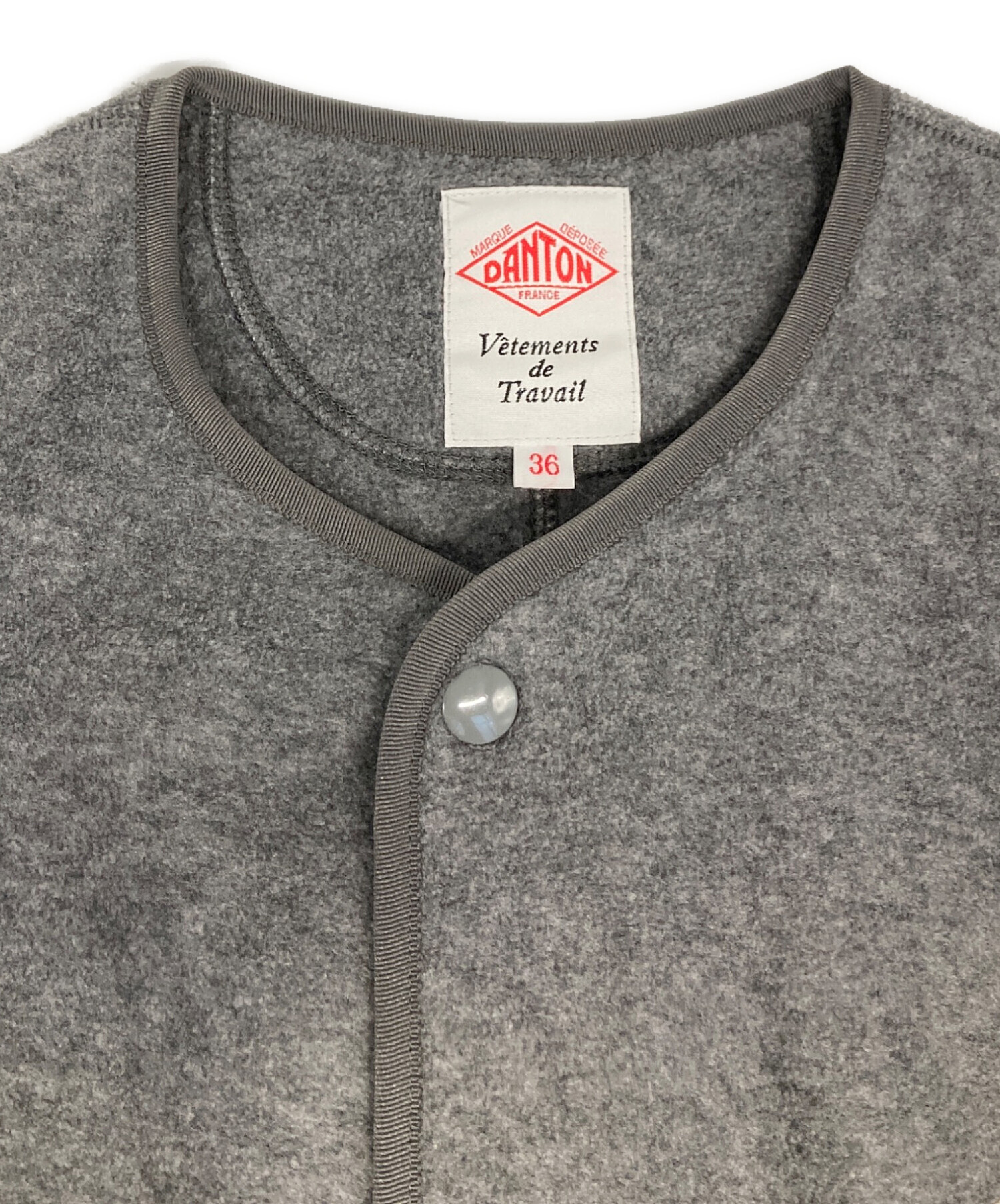 中古・古着通販】DANTON (ダントン) ノーカラーフリースカーディガン