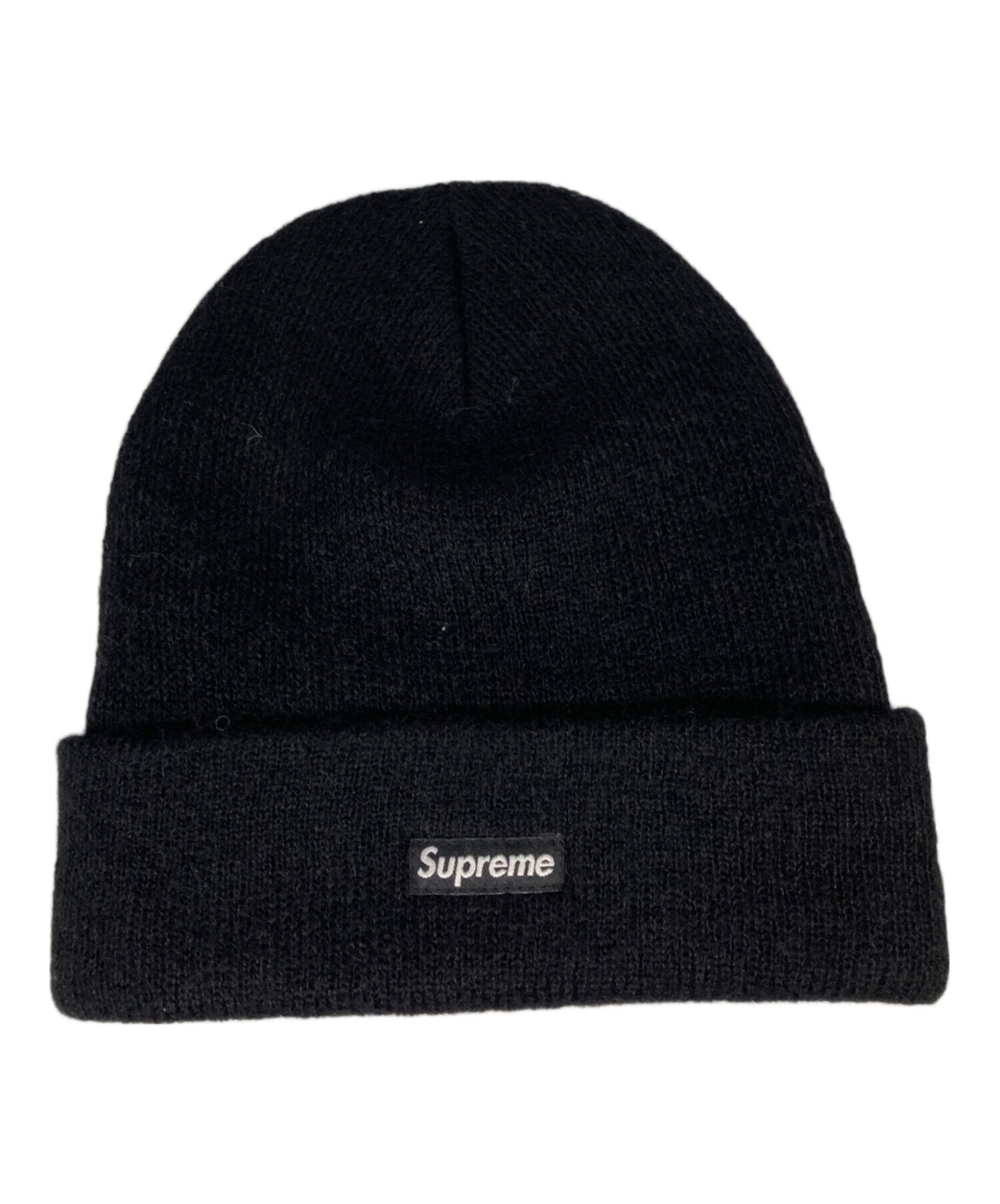 Supreme モヘアブラック ニット帽 中古・古着通販】SUPREME (シュプリーム) モヘア混ニット帽 ブラック