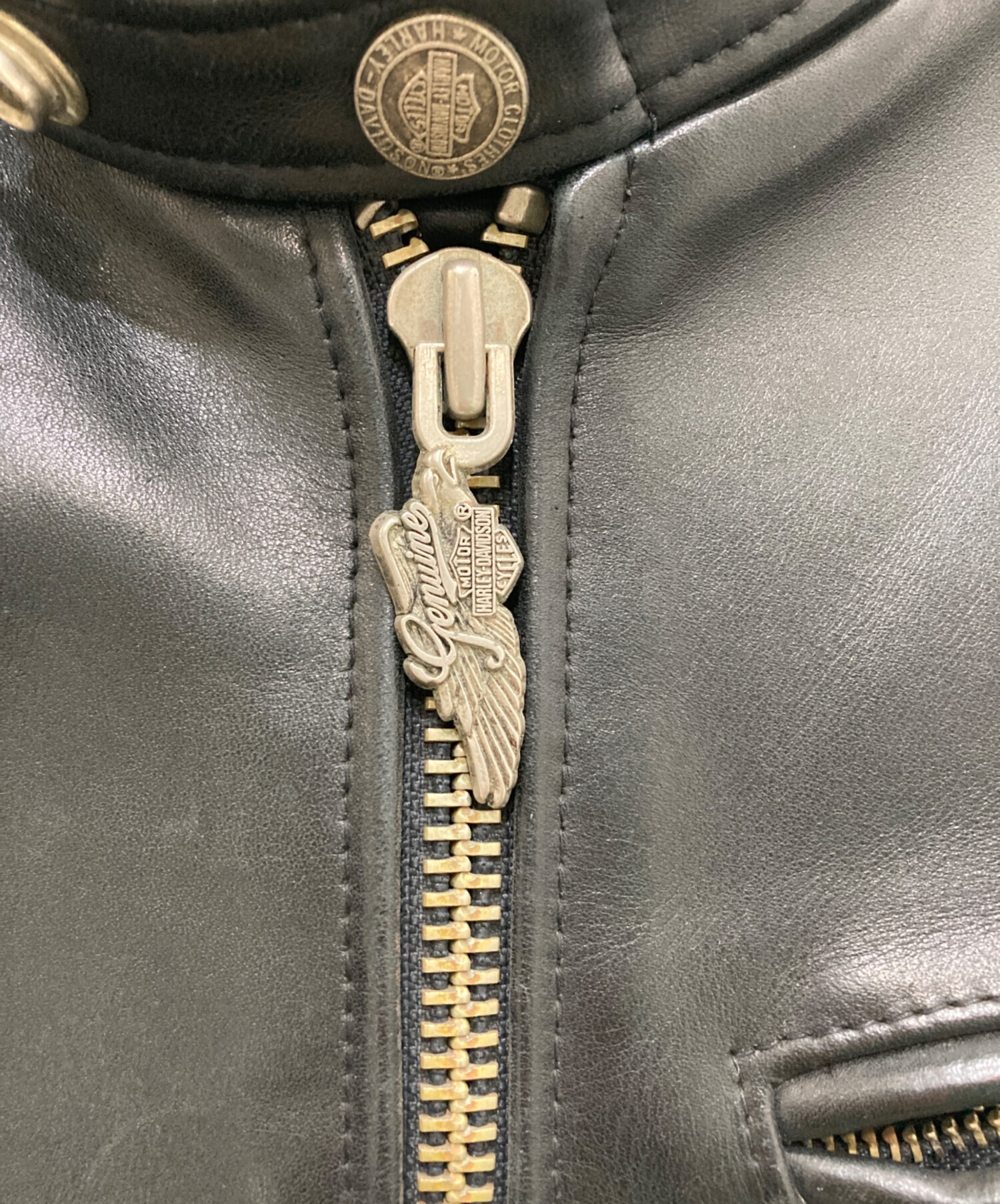 HARLEY DAVIDSON シングルライダース Mサイズ 中古・古着通販】HARLEY-DAVIDSON (ハーレーダビッドソン) シングル