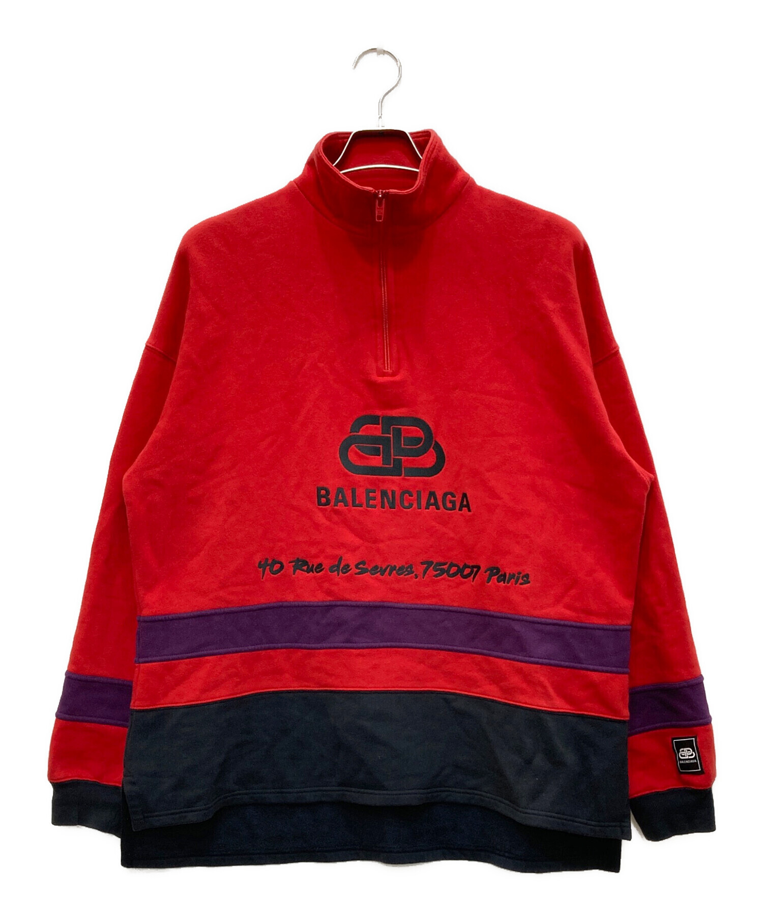 中古・古着通販】BALENCIAGA (バレンシアガ) ロゴハーフジップ