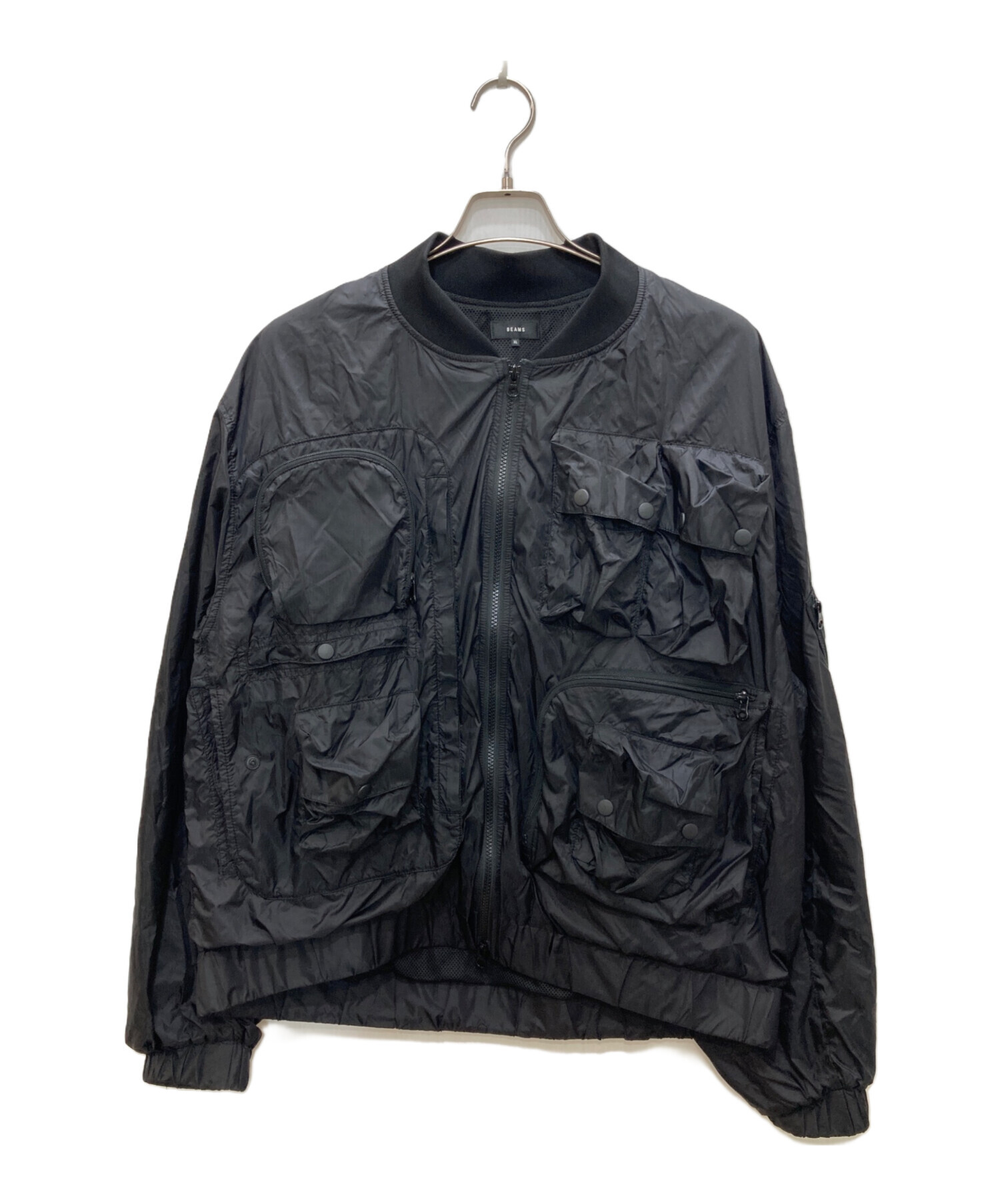 中古・古着通販】BEAMS (ビームス) 撥水 マルチポケット MA-1 ブラック 