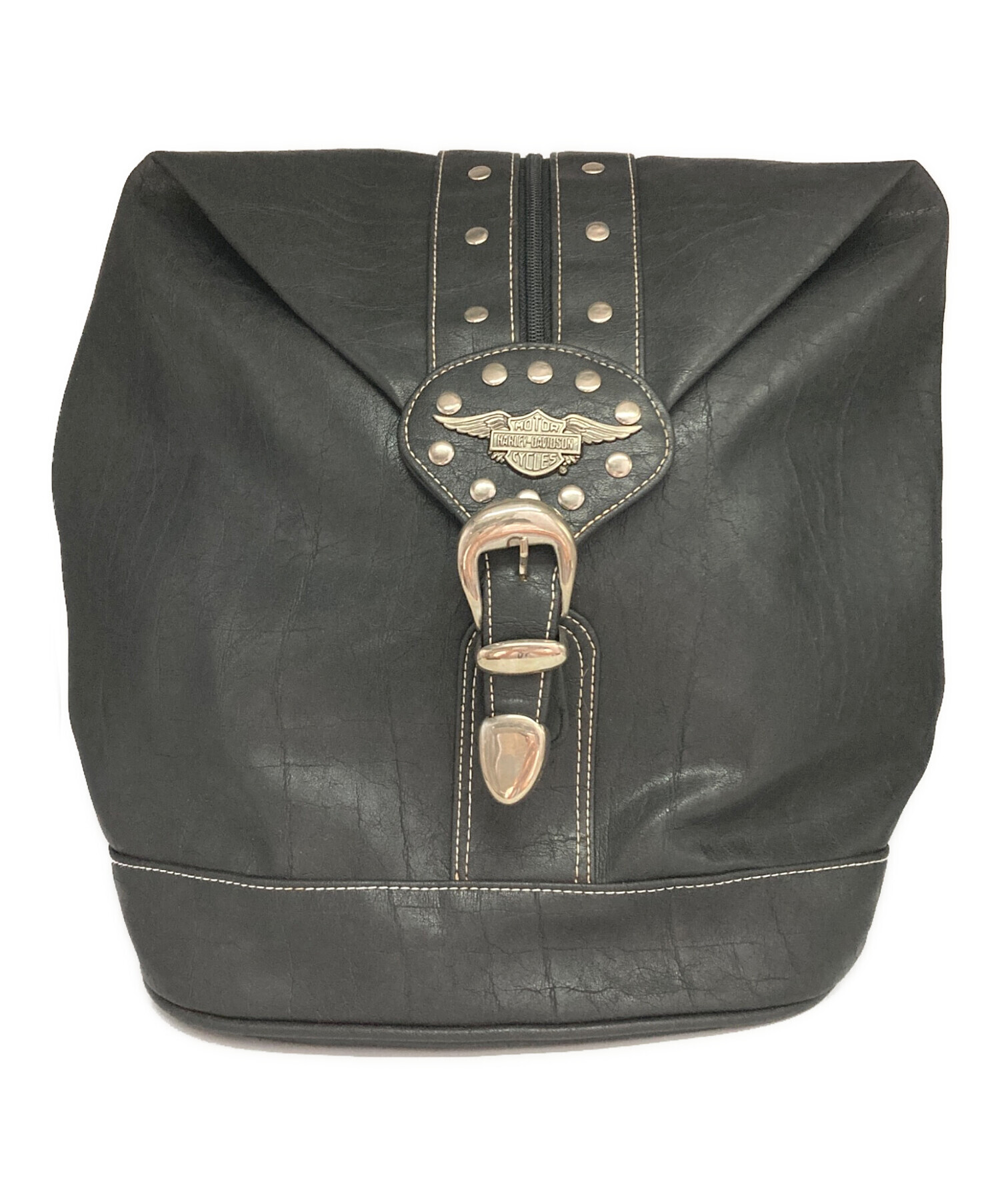 【希少】ハーレーダビッドソン リュック レザー ブラック オールレザー 中古・古着通販】HARLEY-DAVIDSON (ハーレーダビッドソン) レザー