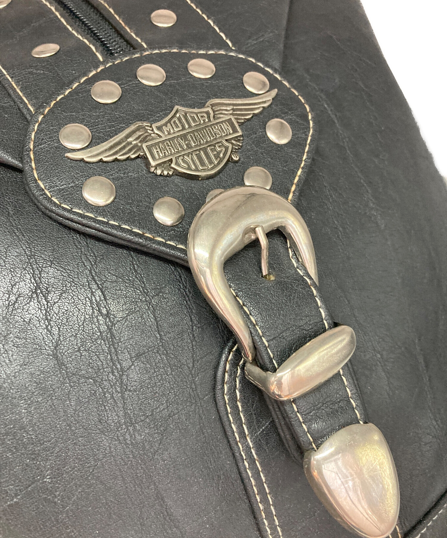 【希少】ハーレーダビッドソン リュック レザー ブラック オールレザー 中古・古着通販】HARLEY-DAVIDSON (ハーレーダビッドソン) レザー