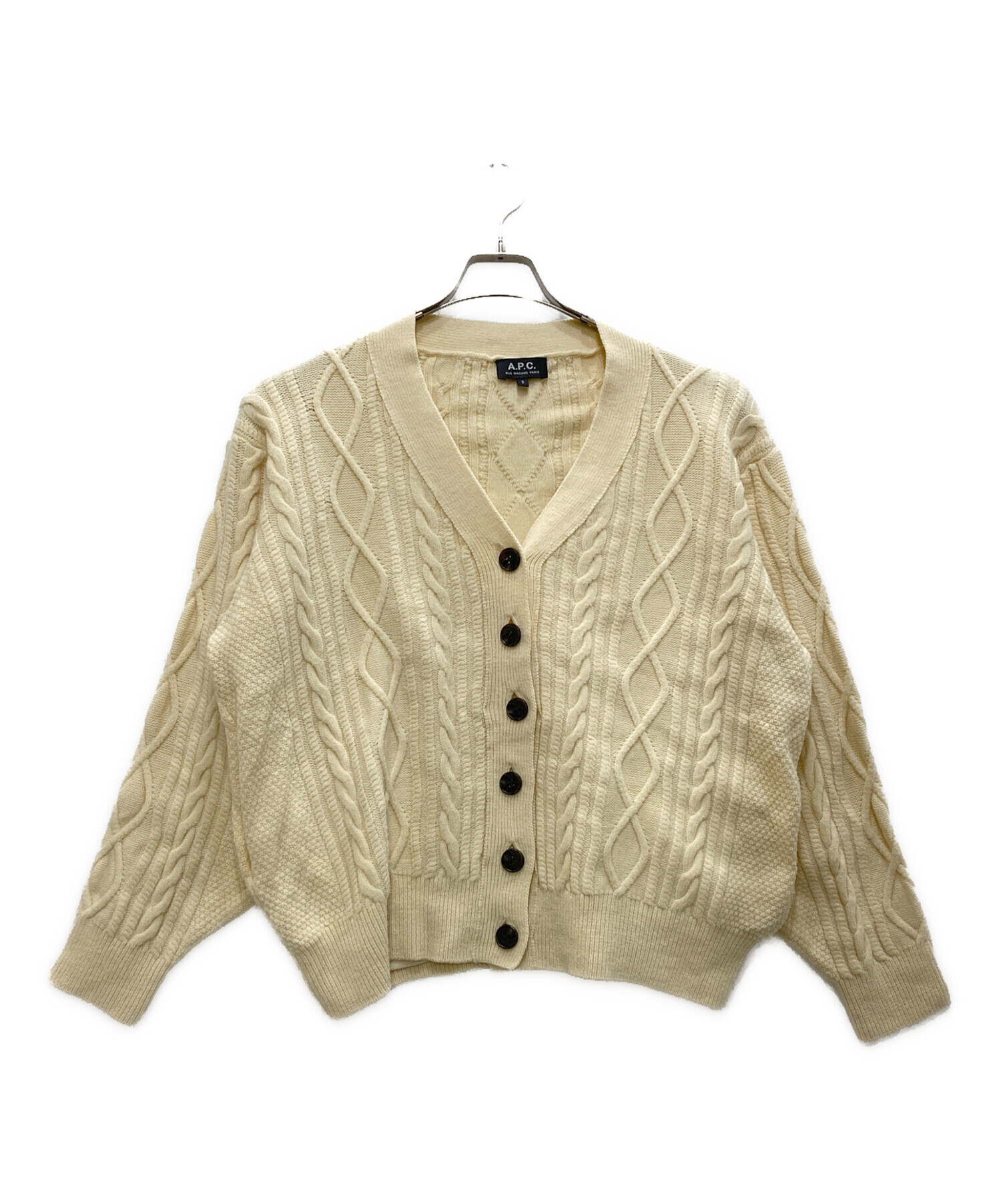 A.P.C アーペーセー　カーディガン 中古・古着通販】A.P.C. (アーペーセー) ケーブルカーディガン