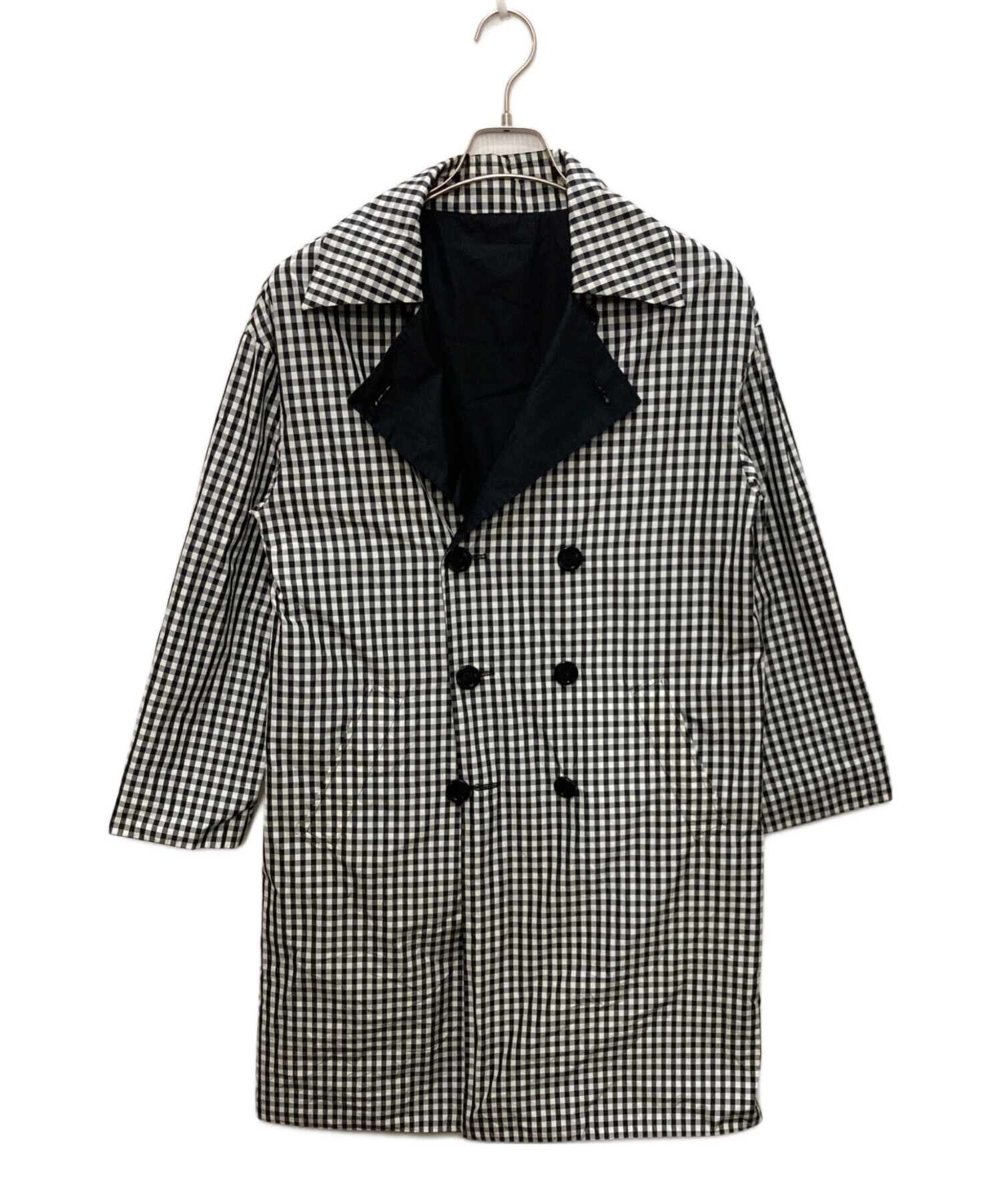 中古・古着通販】HERNO (ヘルノ) リバーシブルトレンチコート ブラック 中古・古着通販】HERNO (ヘルノ) リバーシブルトレンチコート ブラック