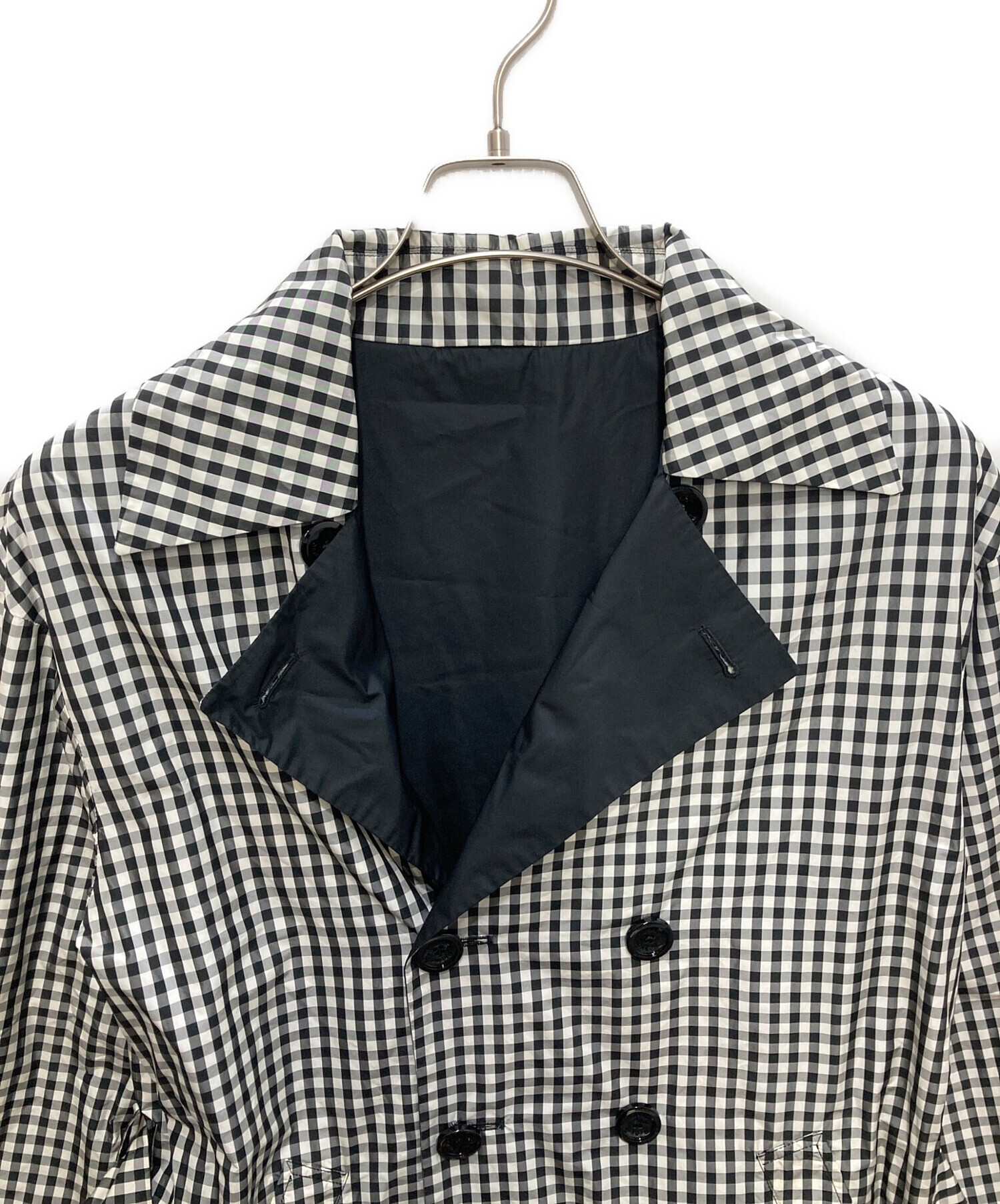 HERNO ヘルノ リバーシブルコート40 カーキ×黒 未使用タグ付 HERNO（ヘルノ） リバーシブル ノーカラー ダウンジャケット 衣料品