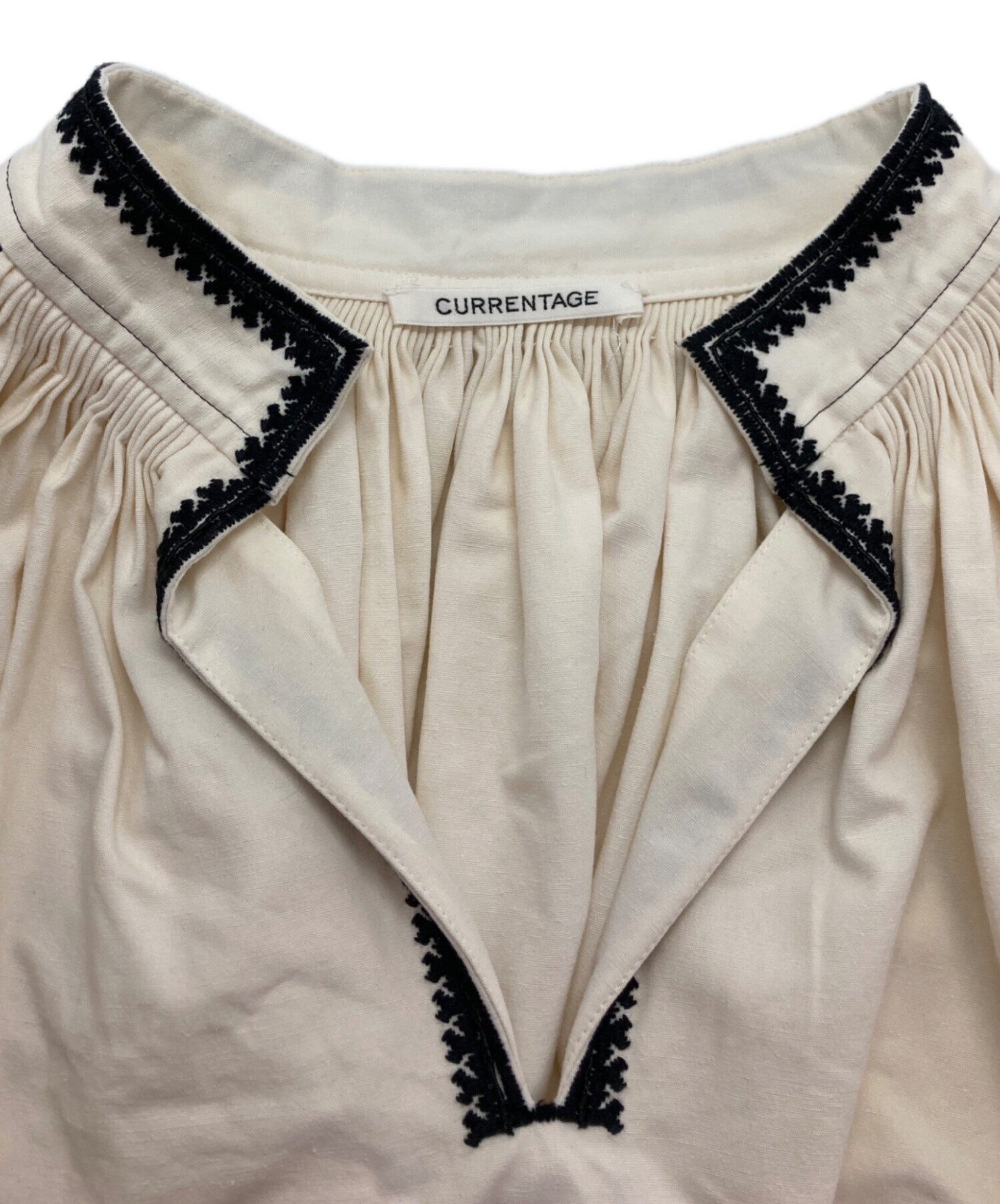 中古・古着通販】CURRENTAGE (カレンテージ) エンブロイダリーブラウス