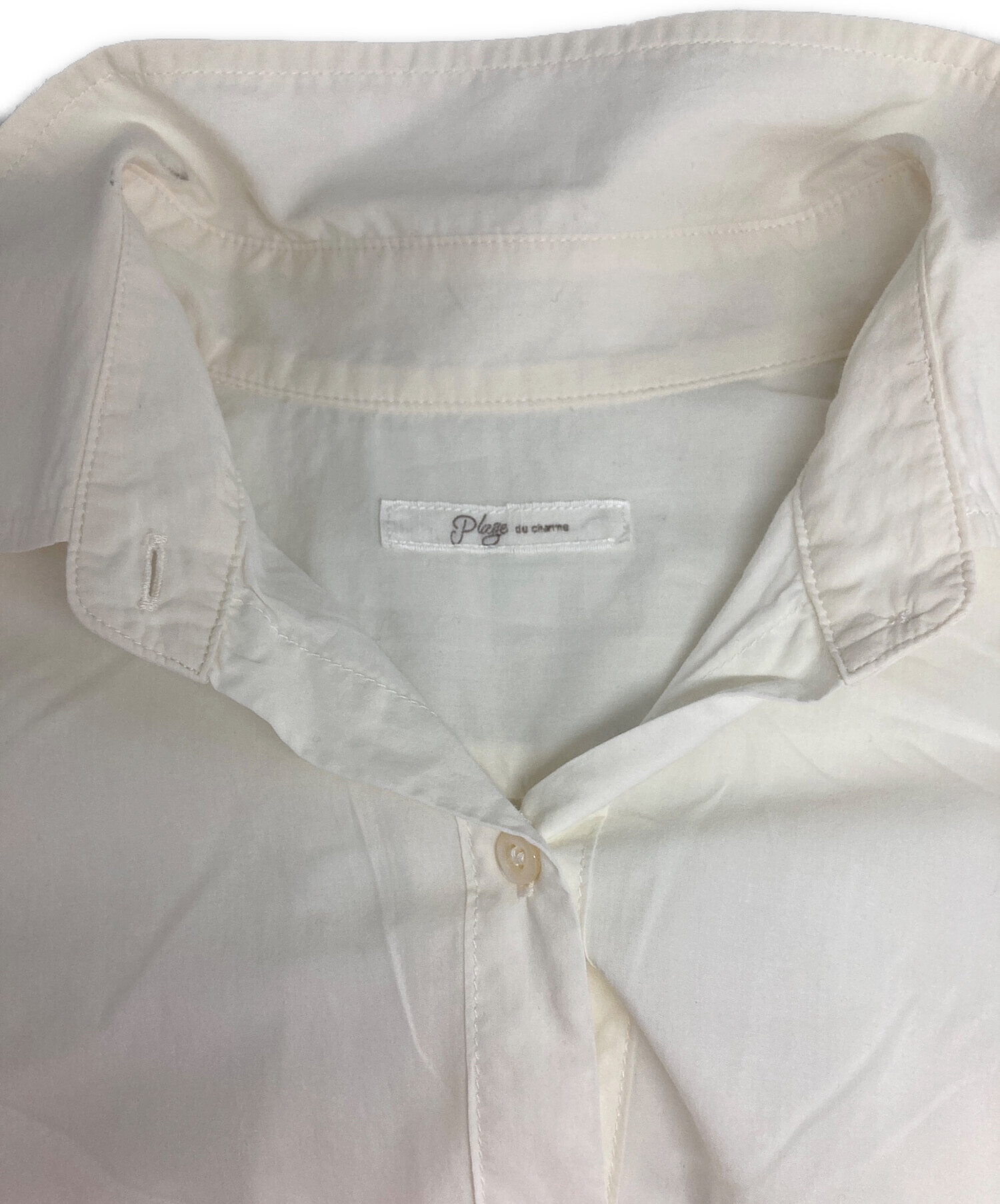 中古・古着通販】Plage (プラージュ) fluffy シャツ ホワイト サイズ