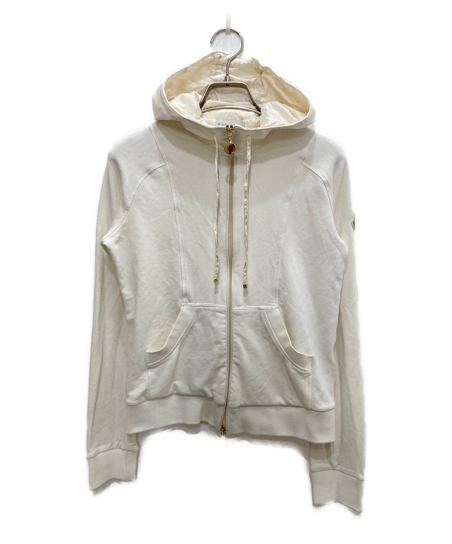中古・古着通販】MONCLER (モンクレール) ジップパーカー ホワイト 
