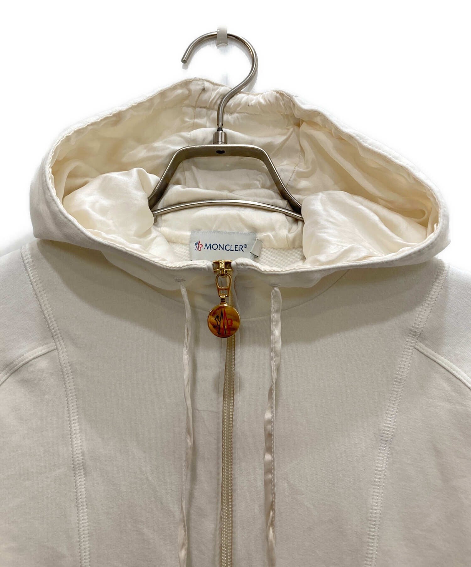 中古・古着通販】MONCLER (モンクレール) ジップパーカー ホワイト