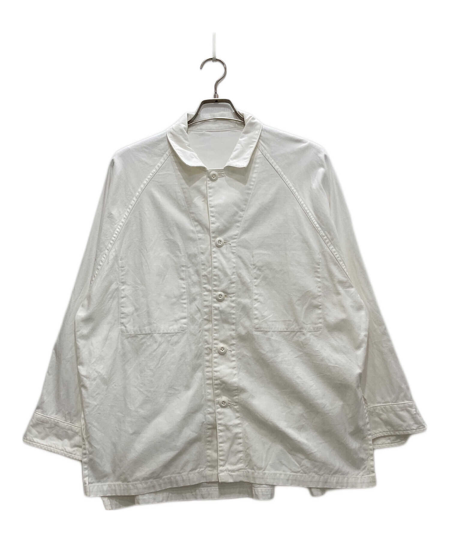 中古・古着通販】Plage (プラージュ) Armyシャツジャケット ホワイト 