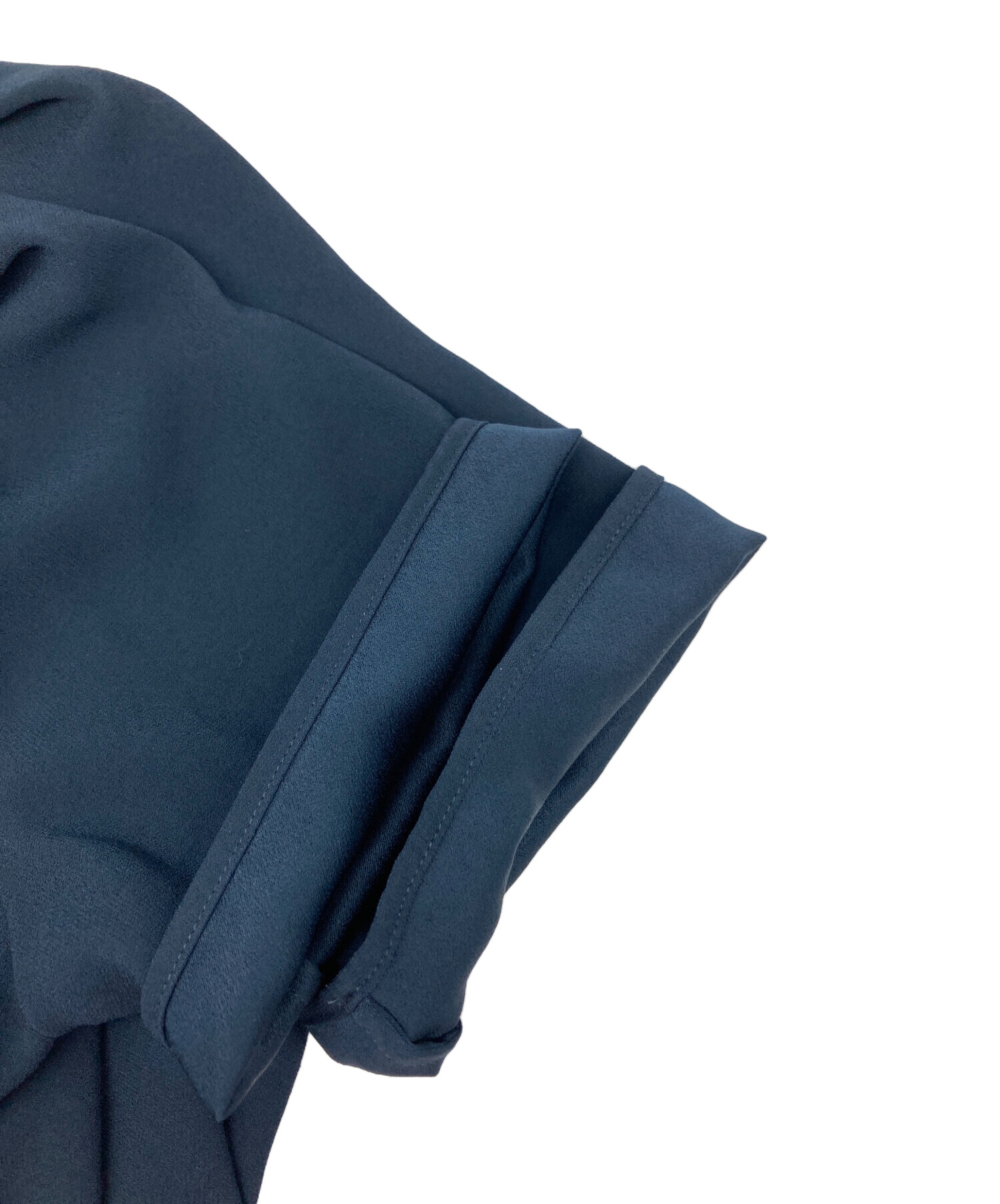theory 23SS Powder Crepe バンドカラーシャツ　紺 Theory - theory 23SS Powder Crepe バンドカラーシャツ アイボリーの