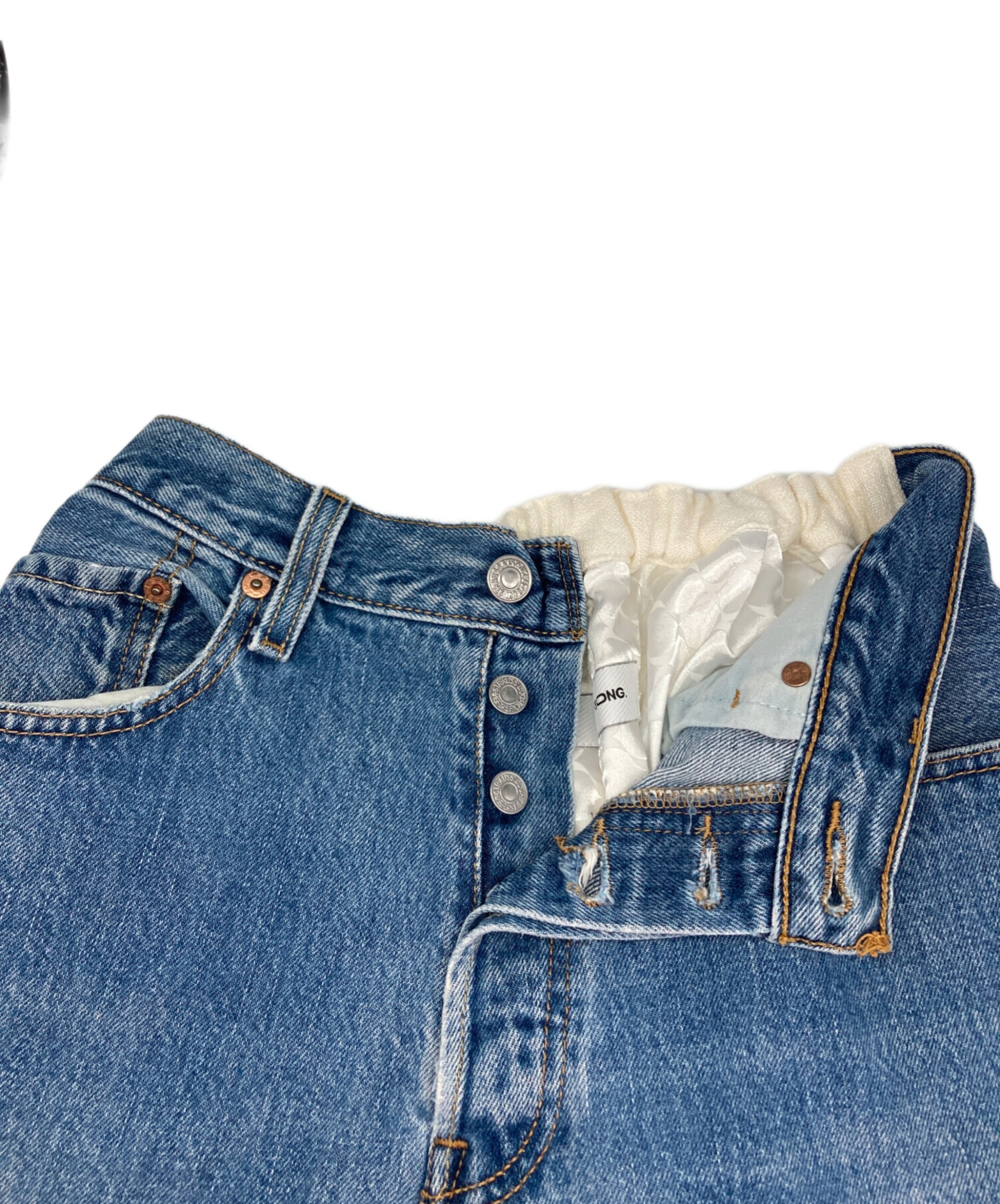 中古・古着通販】bodysong. (ボディソング) リメイク切替デニムパンツ