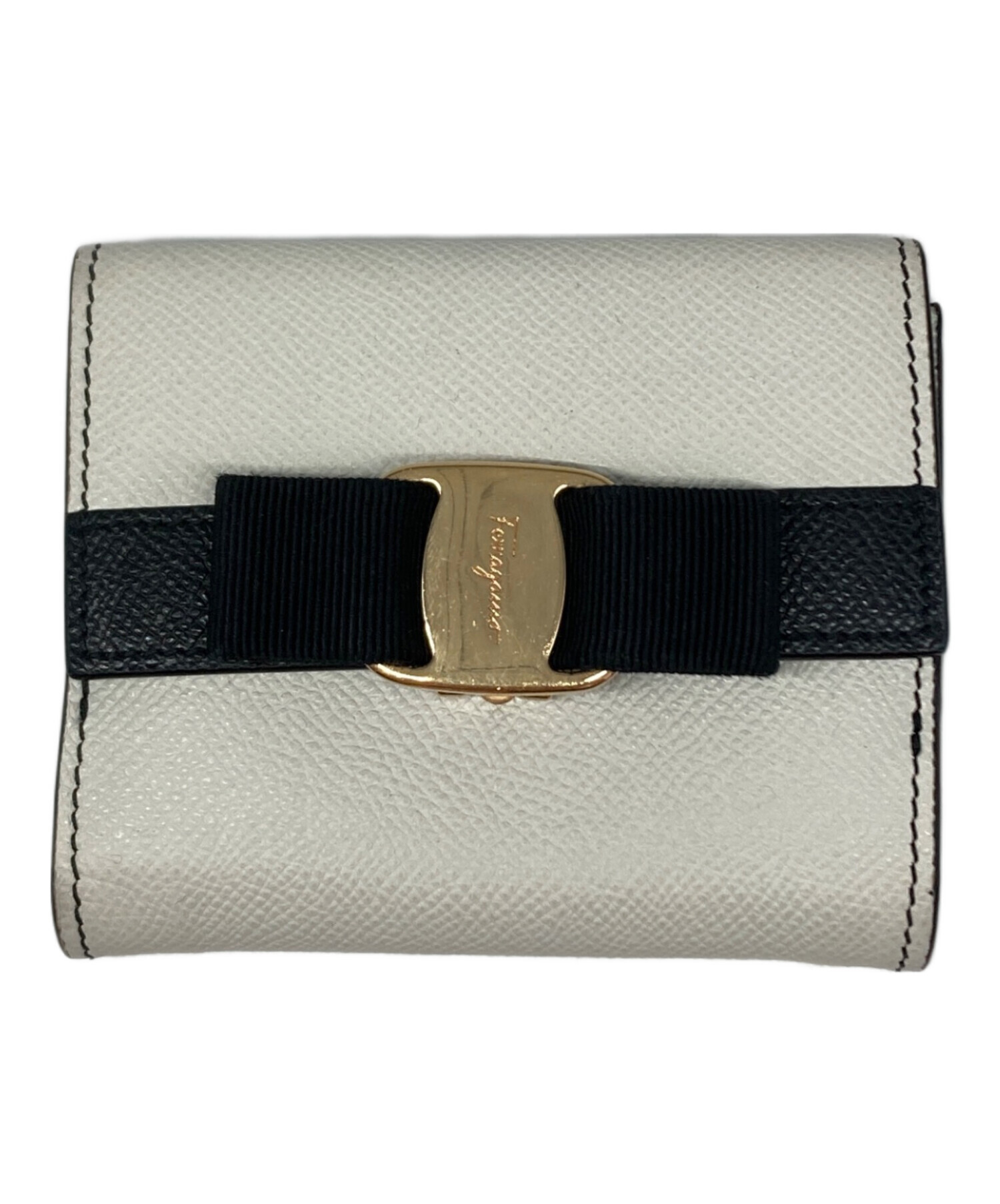 Salvatore Ferragamo 二つ折り財布 ホワイト サルバトーレフェラガモ