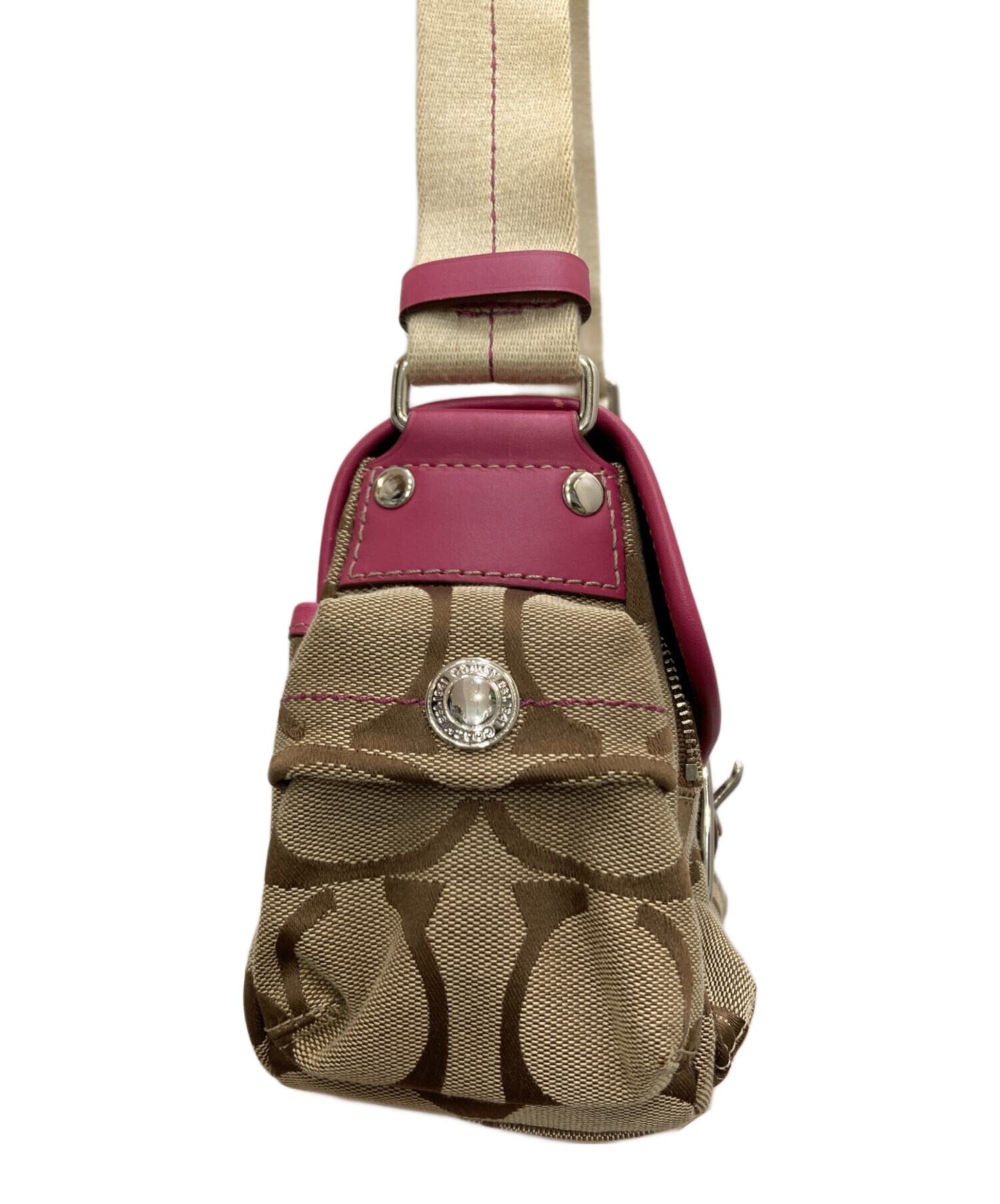 中古・古着通販】COACH (コーチ) シグネチャーショルダーバッグ 