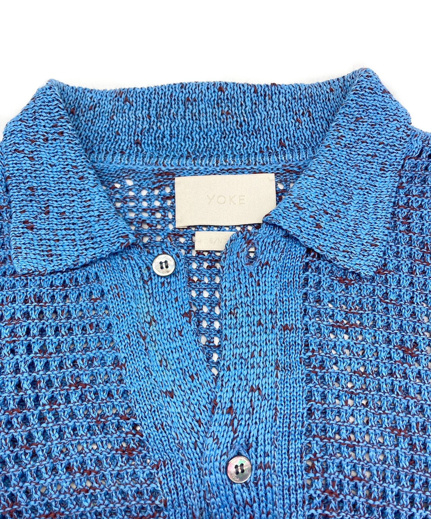 中古・古着通販】YOKE (ヨーク) MESH KNITTED BUTTONED CARDIGAN