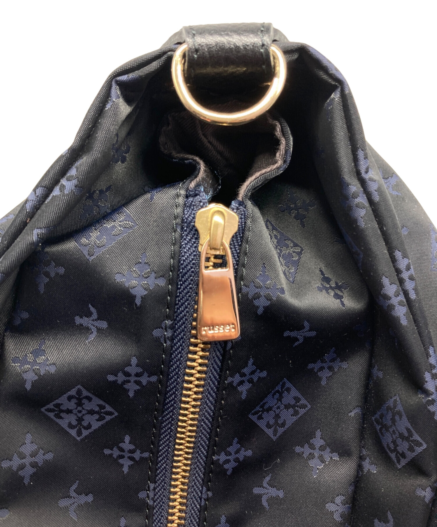 russet ラシット　ボストンバッグ　ネイビー　美品 中古・古着通販】russet (ラシット) ボストンバッグ ネイビー
