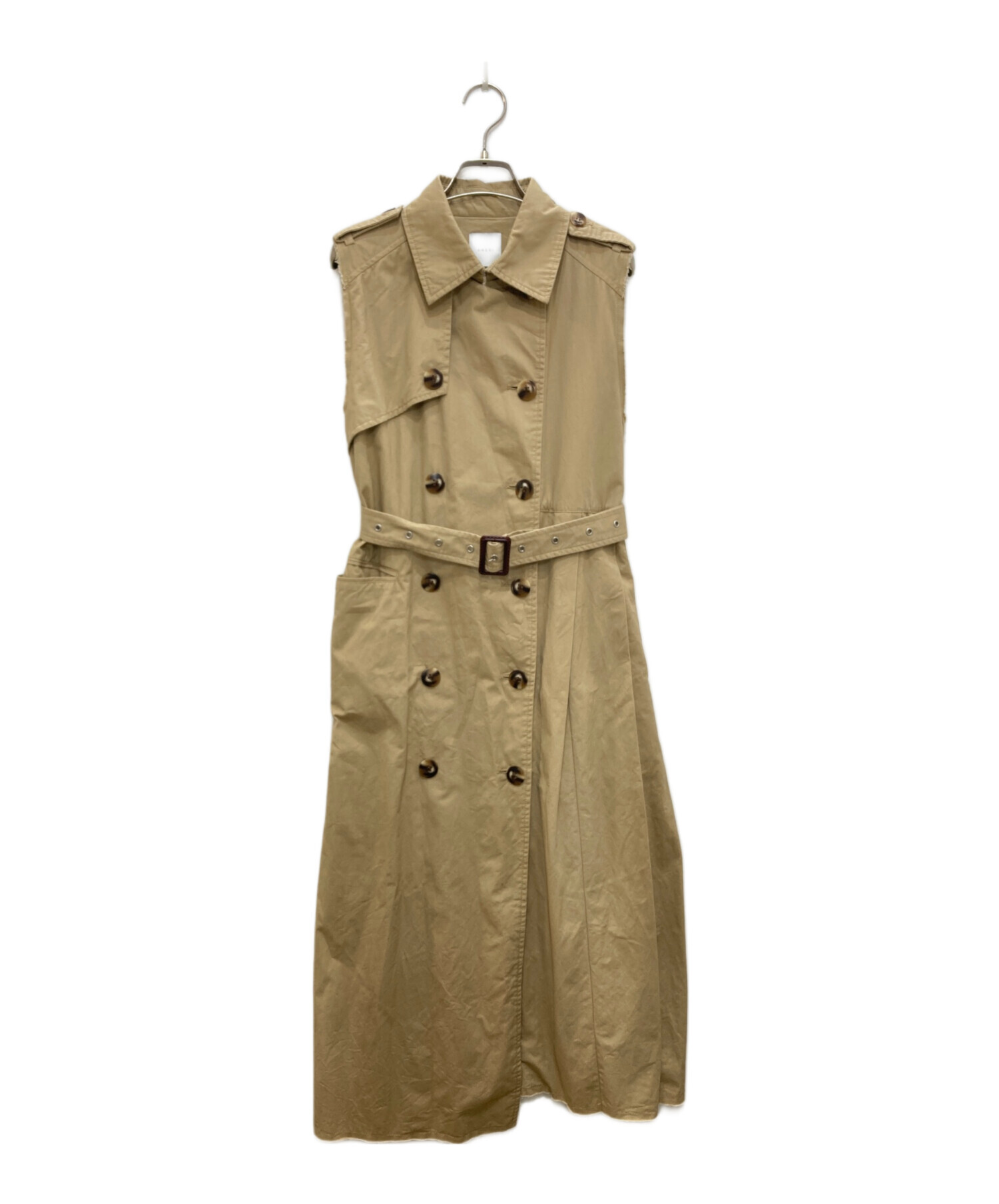 アメリCUT OFF TRENCH VEST AMERIカットオフトレンチベスト 中古・古着通販】Ameri (アメリ) CUT OFF TRENCH VEST/カット