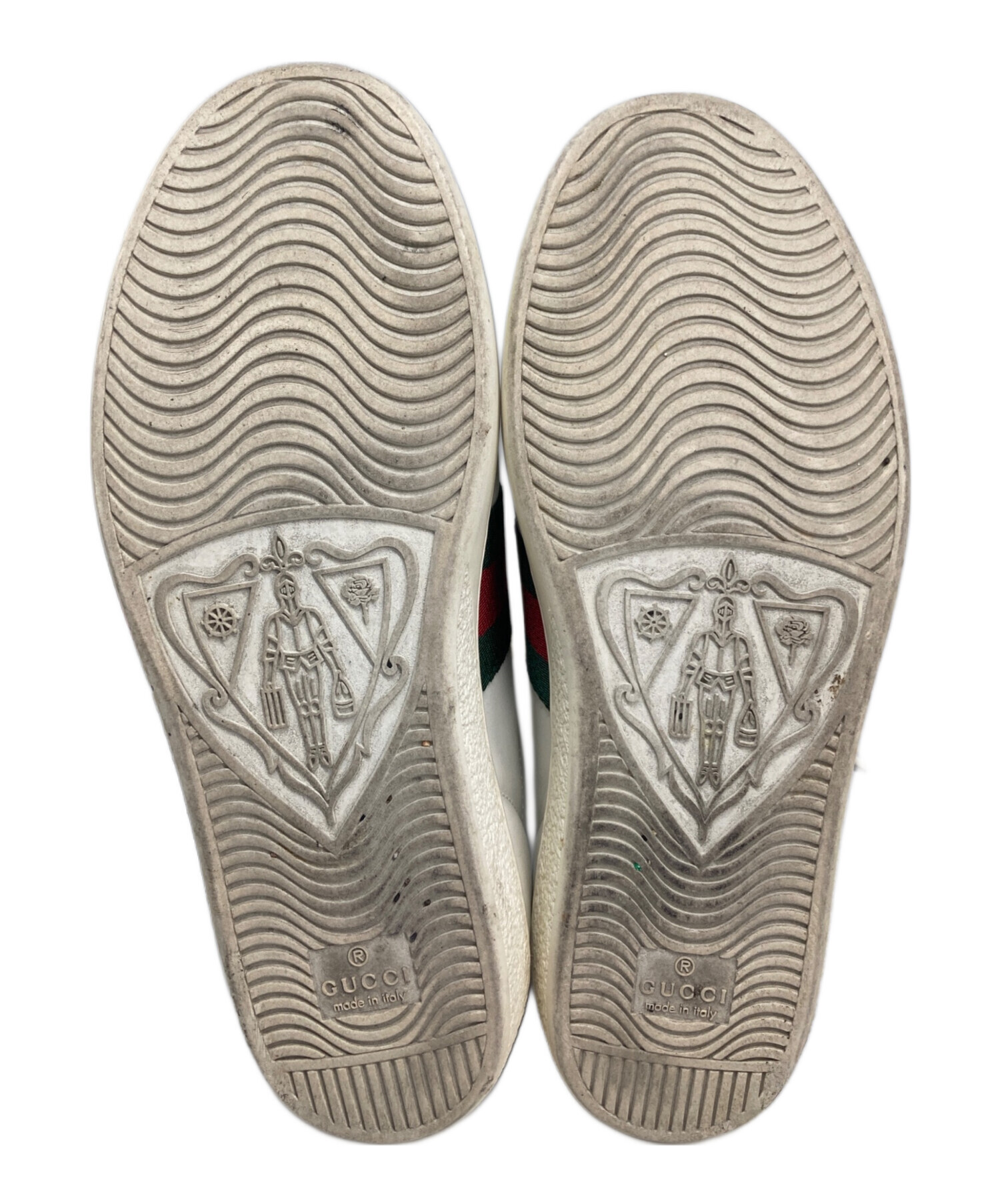 中古・古着通販】GUCCI (グッチ) エンブロイダリースニーカー ホワイト 
