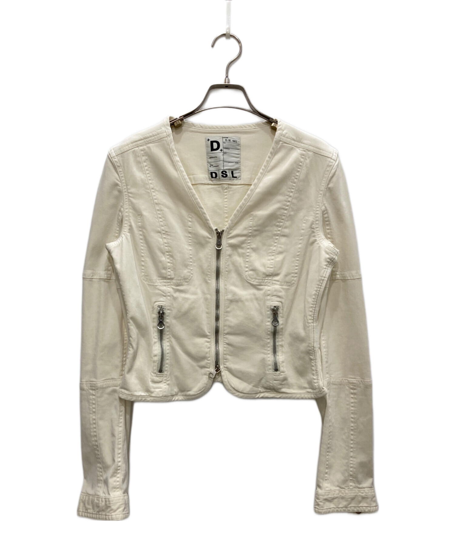中古・古着通販】DIESEL (ディーゼル) ノーカラージャケット 
