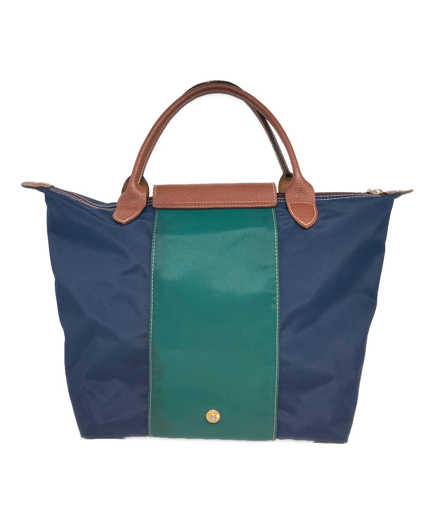 中古・古着通販】LONGCHAMP (ロンシャン) ハンドバッグ ネイビー 