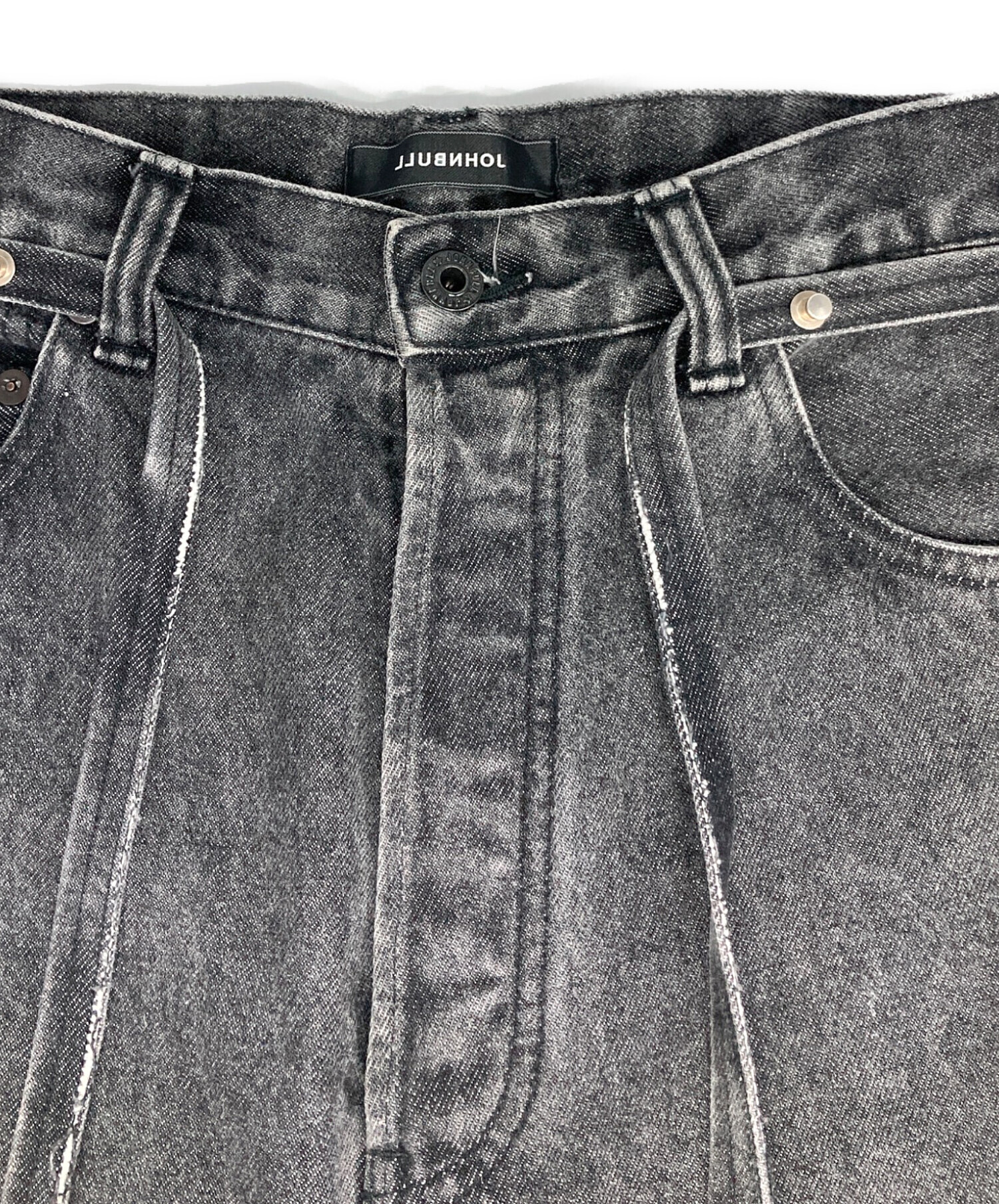 ジョンブル　johnbull デニムパンツ　ブラック 中古・古着通販】JOHNBULL (ジョンブル) ベルト付デニムパンツ