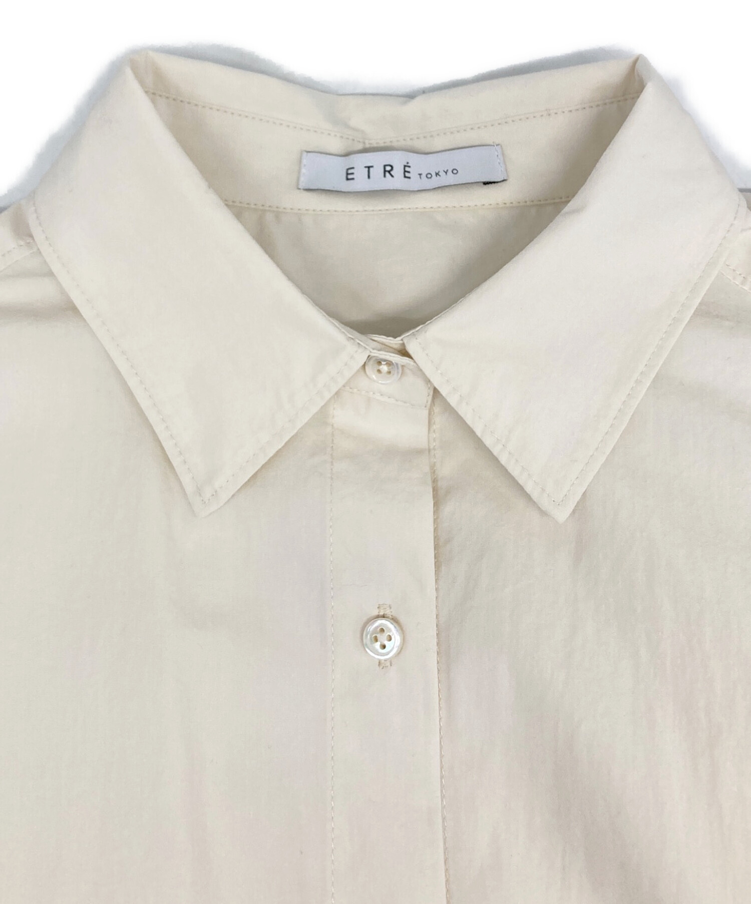 ETRE TOKYO オーバーサイズボックスシャツ - ホワイト ETRE TOKYO - オーバーサイズボックスシャツ - OFF WHITE | ADDICT WEB