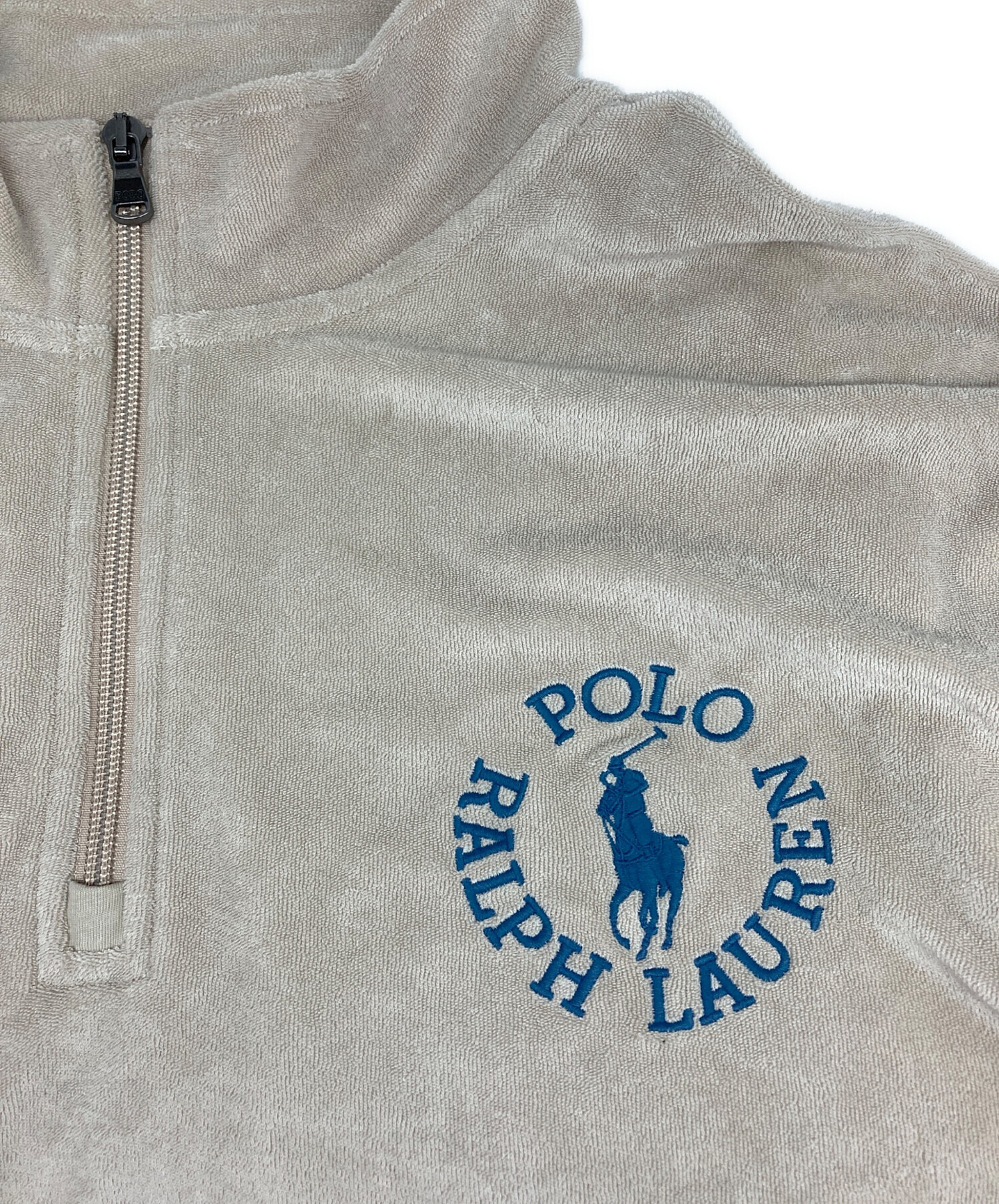 【新品】ラルフローレン　ハーフジップ　スウェットベージュ 【定価24,200円】 中古・古着通販】POLO RALPH LAUREN (ポロ・ラルフローレン) 90sハーフ