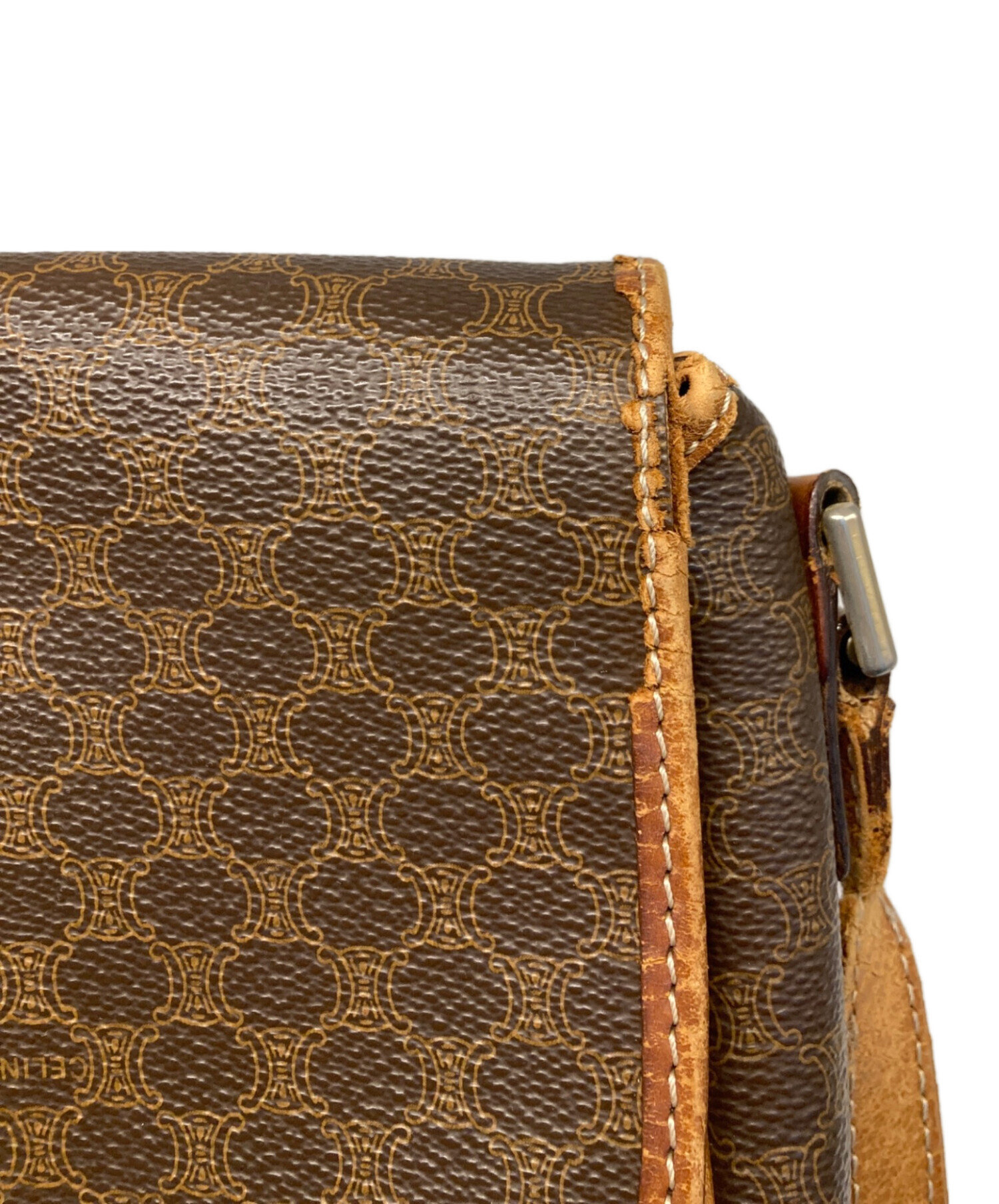 中古・古着通販】CELINE (セリーヌ) マカダム柄サークルロゴショルダー