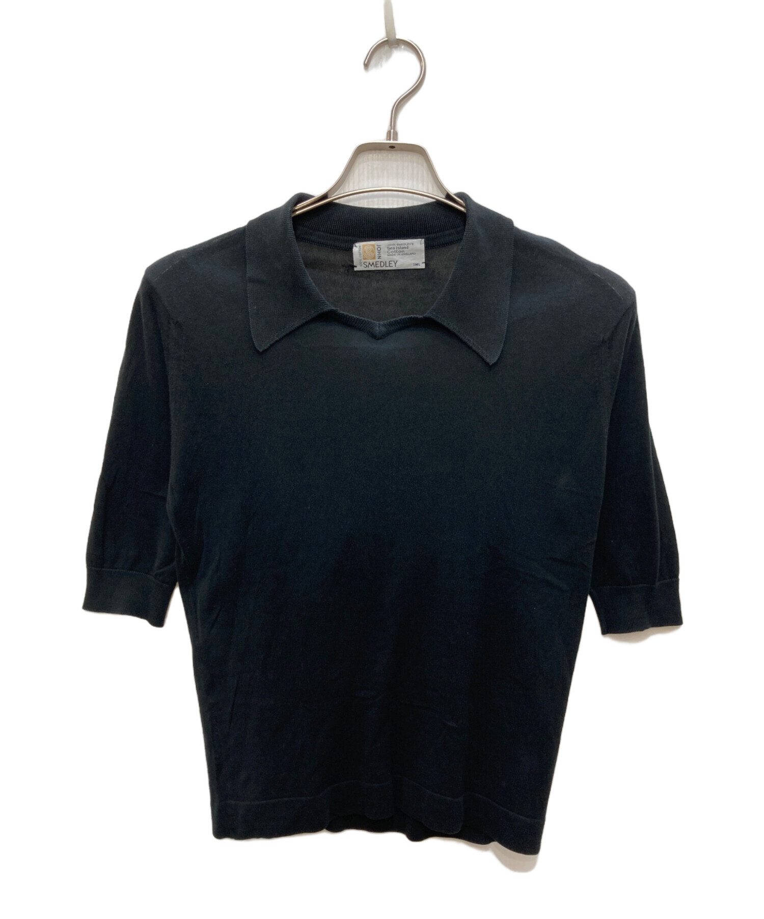 JOHN SMEDLEY ブラックポロシャツ 中古・古着通販】JOHN SMEDLEY (ジョンスメドレー) ポロシャツ
