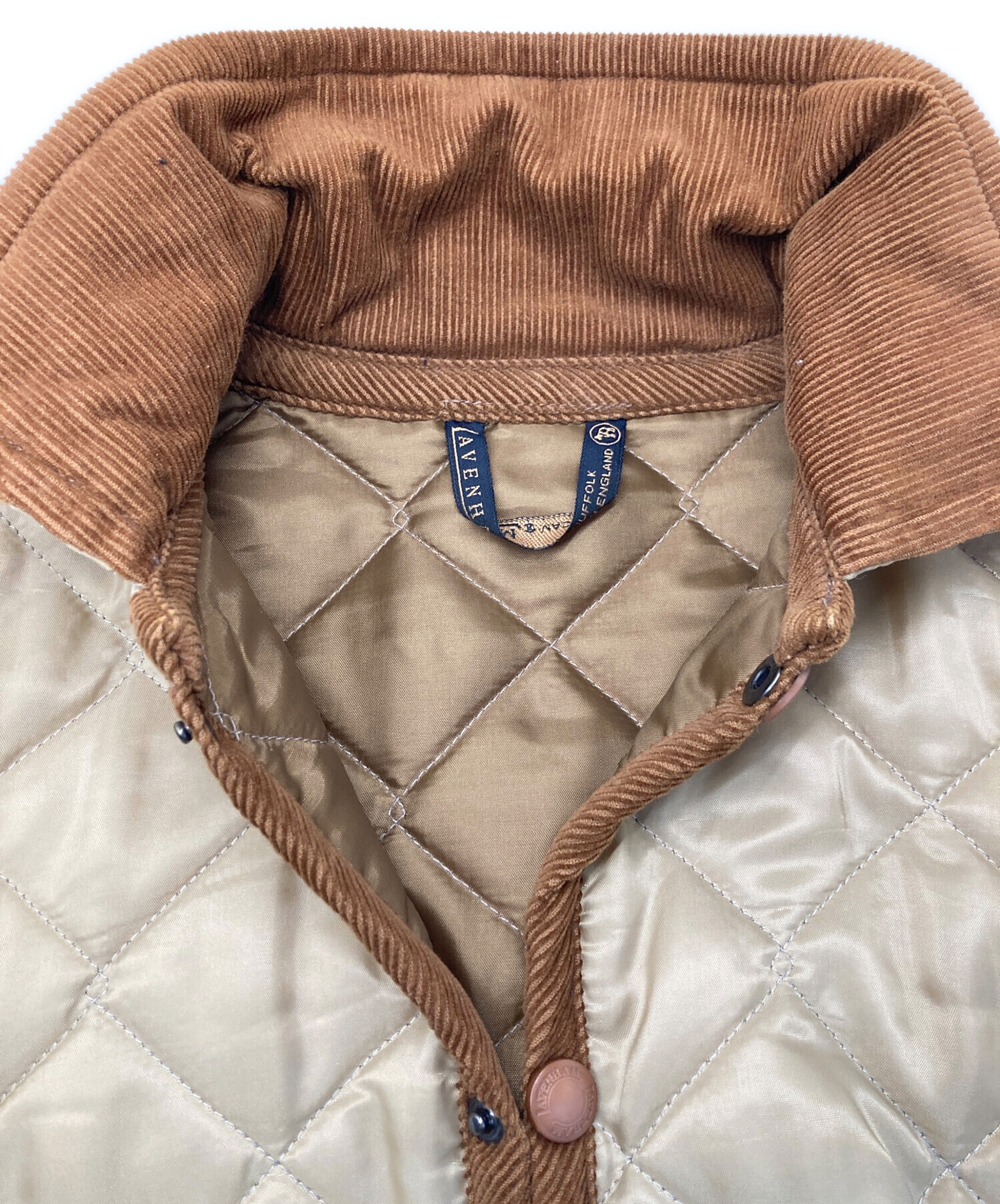LAVENHAM　ジャンバー　キルトジャンバー　アウター　ベージュ　イギリス製 LAVENHAM（ラベンハム） イギリス製 キルティングジャケット 36
