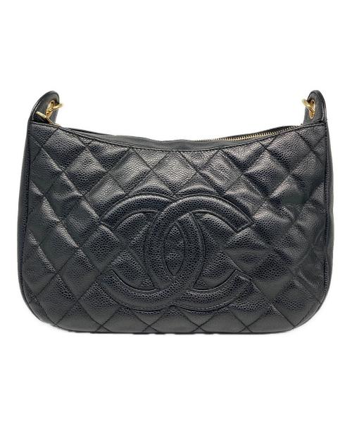 シャネル ワンショルダーバッグ 中古・古着通販】CHANEL (シャネル) キャビアスキンチェーンワン