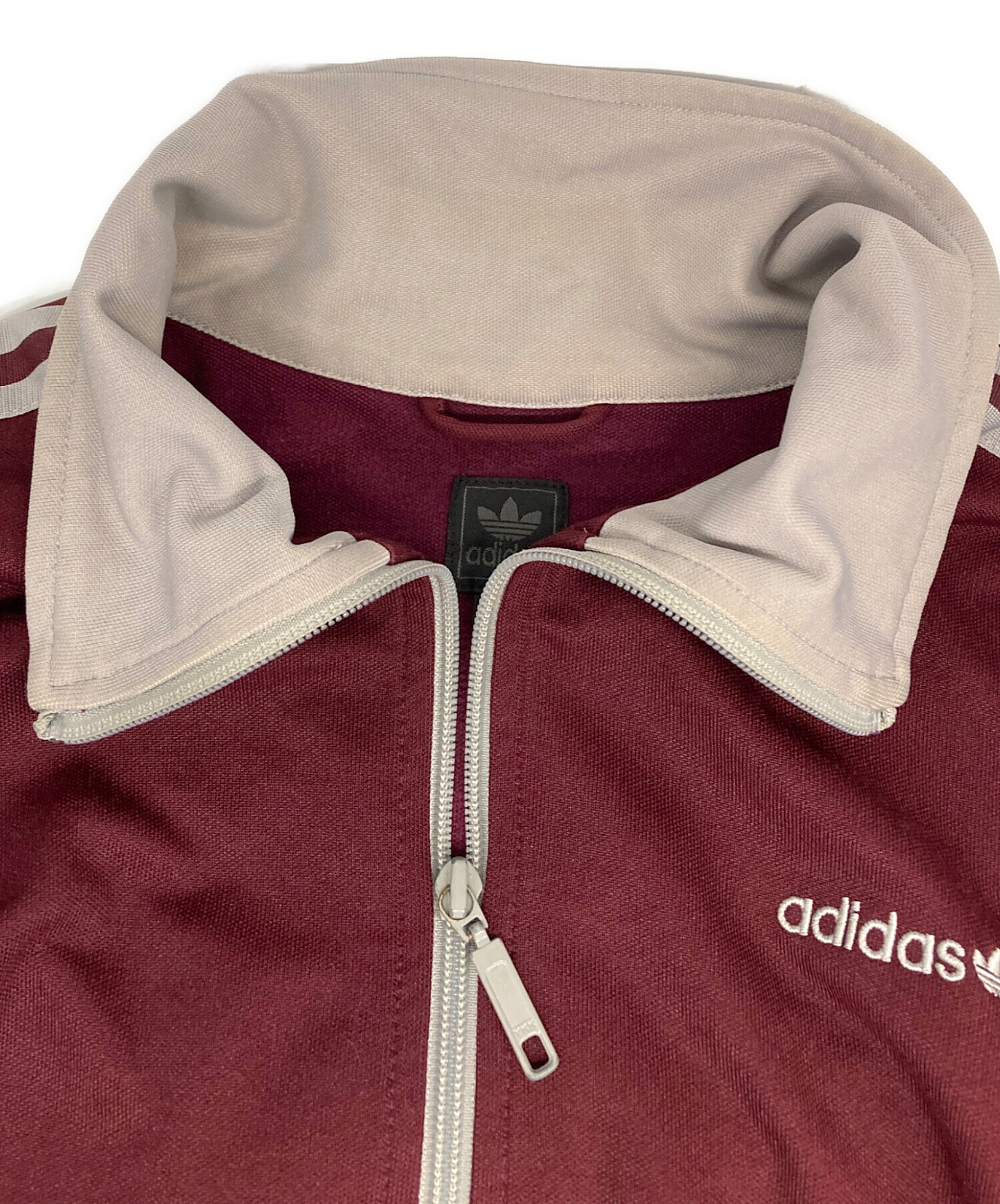 adidas トラックジャケット ボルドー 中古・古着通販】adidas (アディダス) トラックジャケット ボルドー