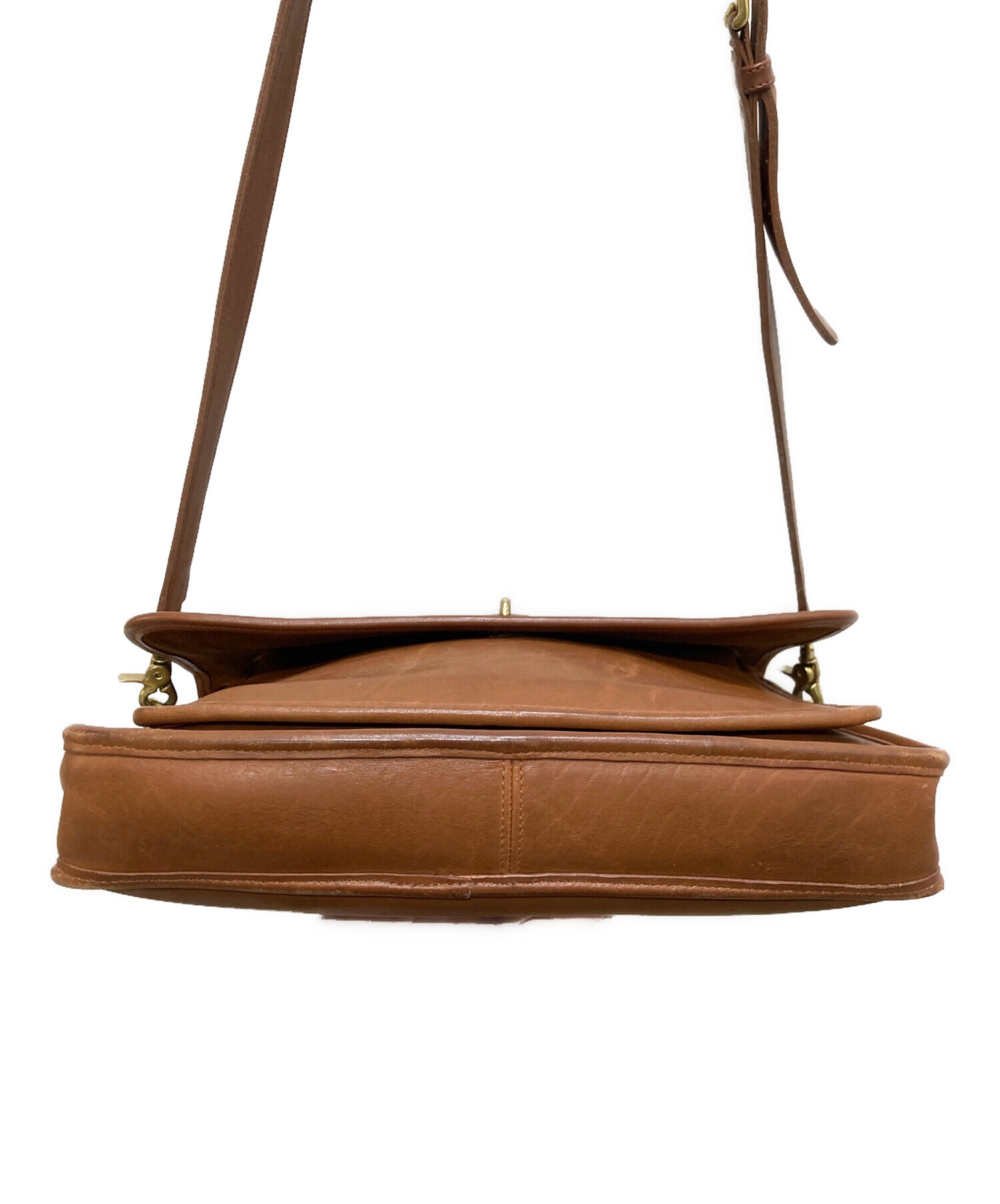 【ほぼ未使用美品】COACH レザー ショルダーバッグ ブラウン 中古・古着通販】COACH (コーチ) レザーショルダーバッグ