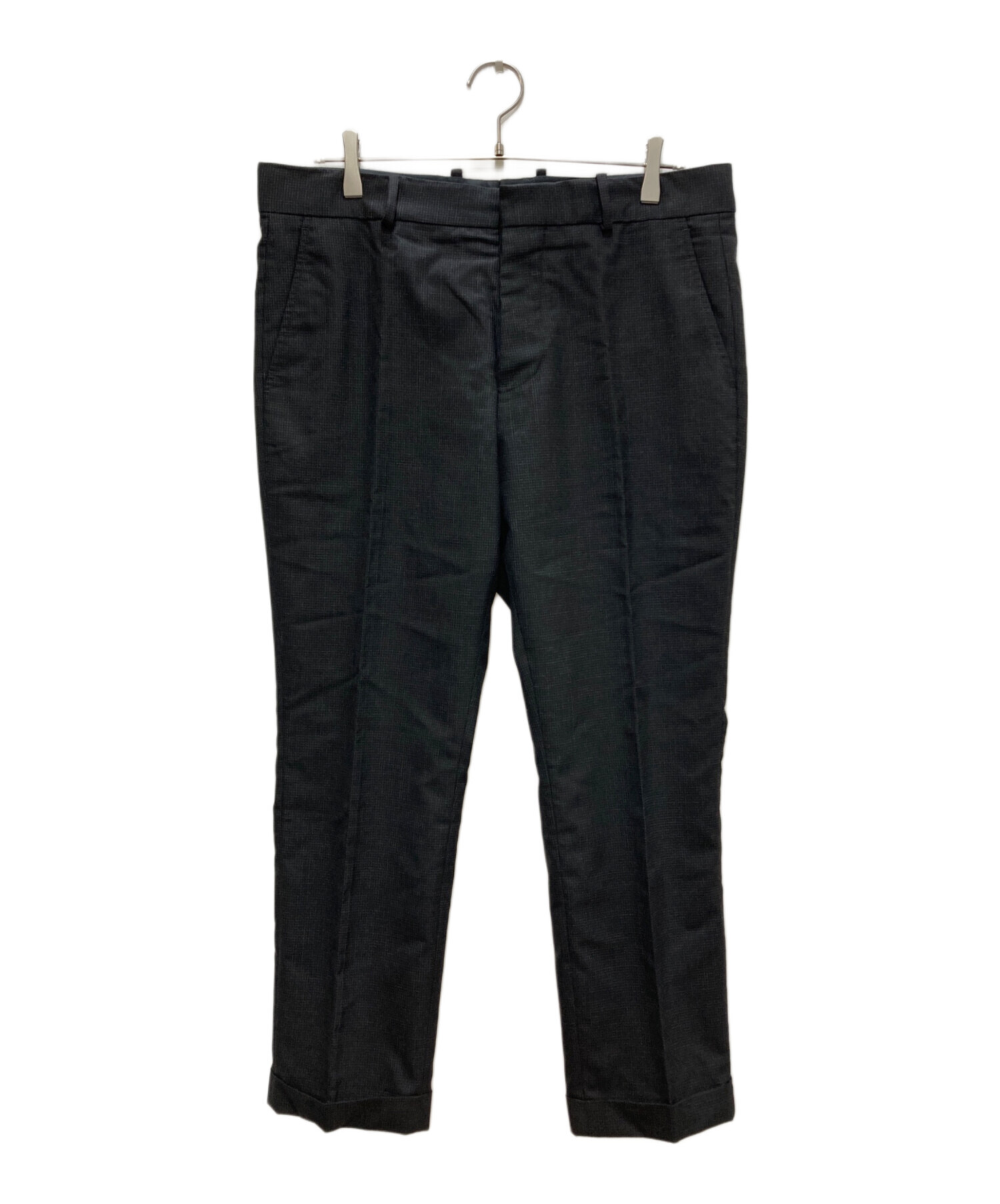 MARNIマルニ ウール トラウザーパンツ スラックス 50 イタリア製 中古・古着通販】MARNI (マルニ) トラウザーパンツ ブラック サイズ:50