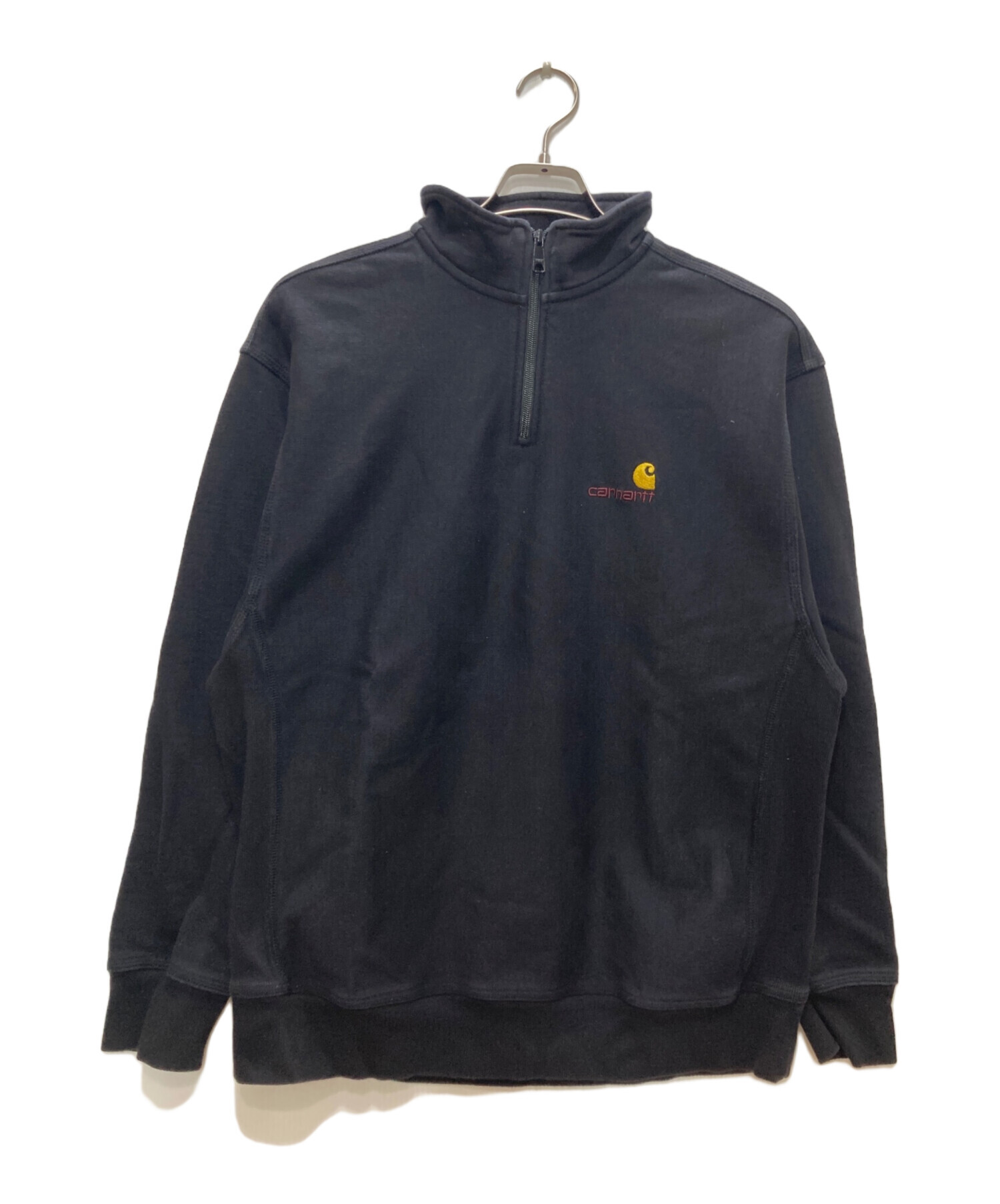 Carhartt ハーフジップスウェット　ブラック 中古・古着通販】CarHartt (カーハート) ハーフジップスウェット