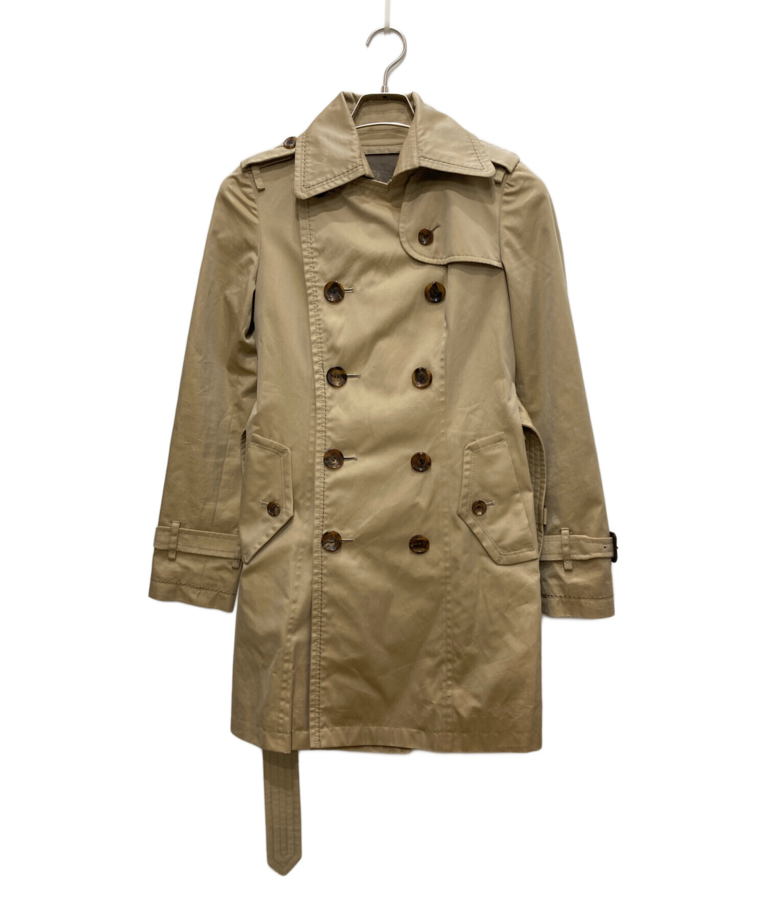 【美品】BURBERRY BLACK LABEL トレンチコート ベージュ系 M 中古・古着通販】BURBERRY BLACK LABEL (バーバリーブラックレーベル