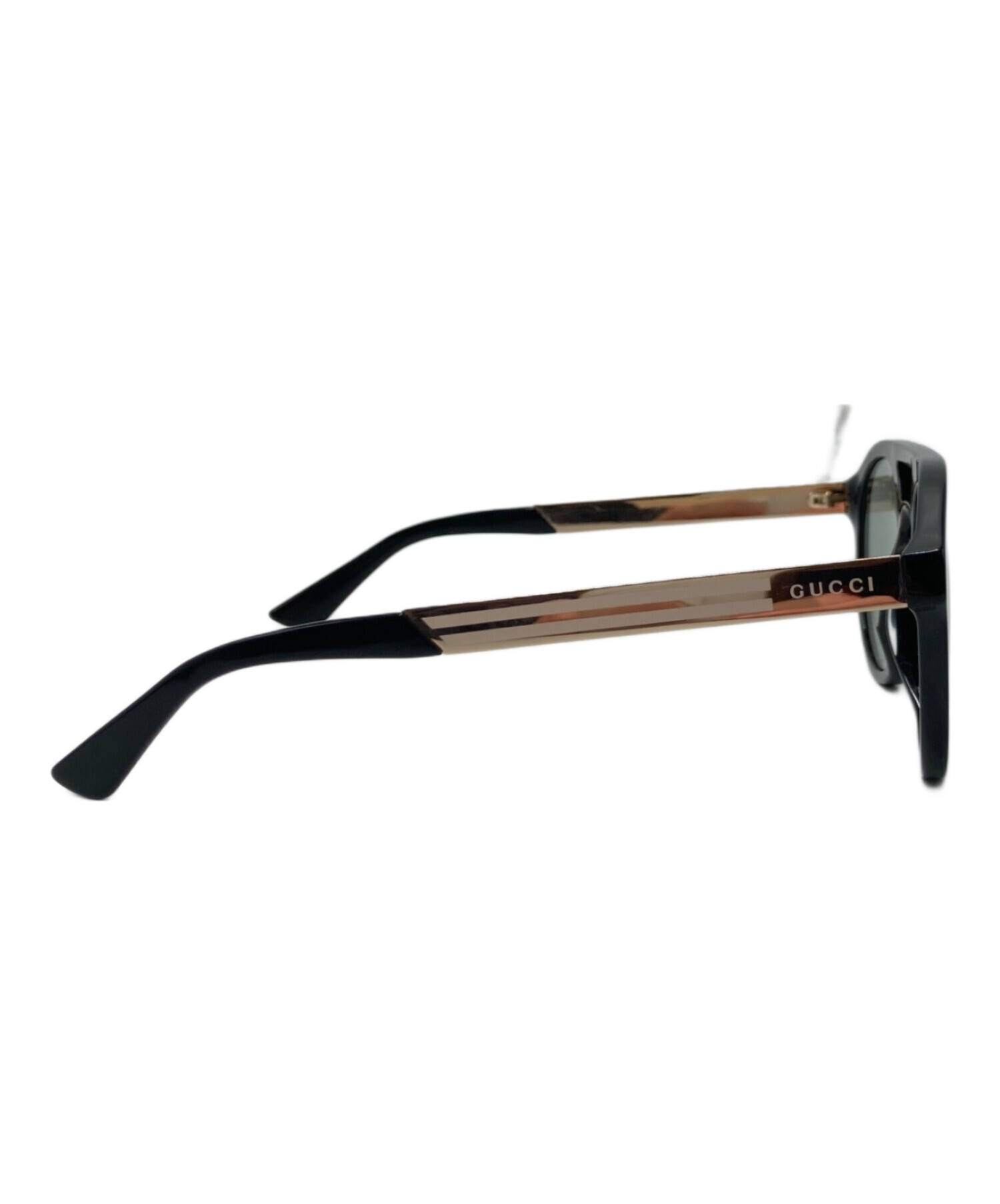 中古・古着通販】GUCCI (グッチ) サングラス ブラック×ゴールド