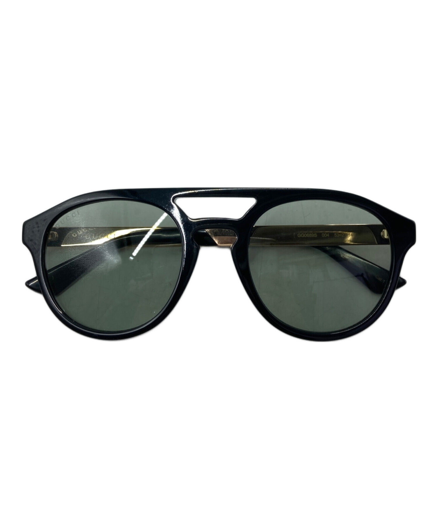 中古・古着通販】GUCCI (グッチ) サングラス ブラック×ゴールド サイズ