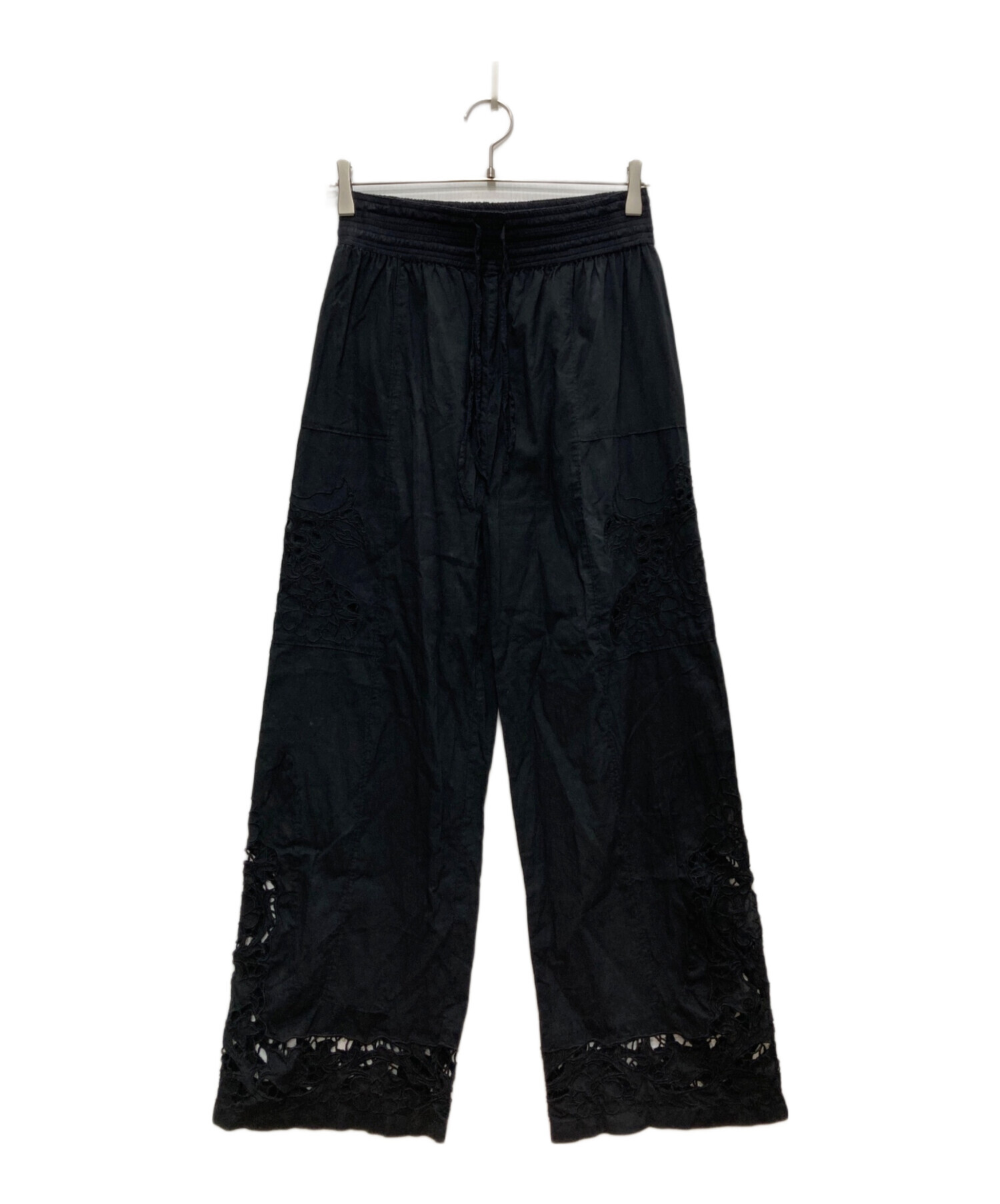 anuke Cutwork Lace Pants レース 黒 38 美品 中古・古着通販】anuke (アンヌーク) Cutwork Lace Pants/カットワーク