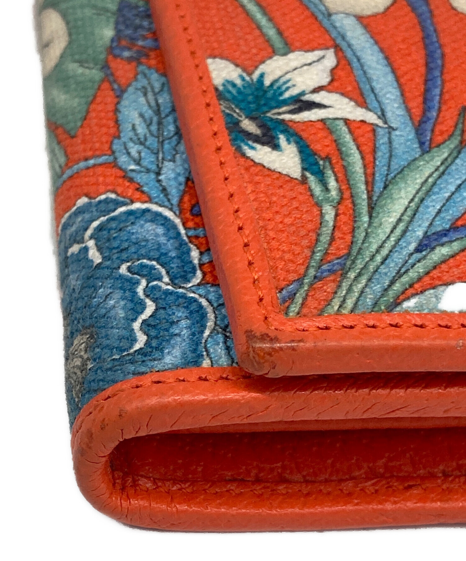 GUCCI フローラ チェーンウォレット 長財布 中古・古着通販】GUCCI (グッチ) フローラキャンパスチェーン