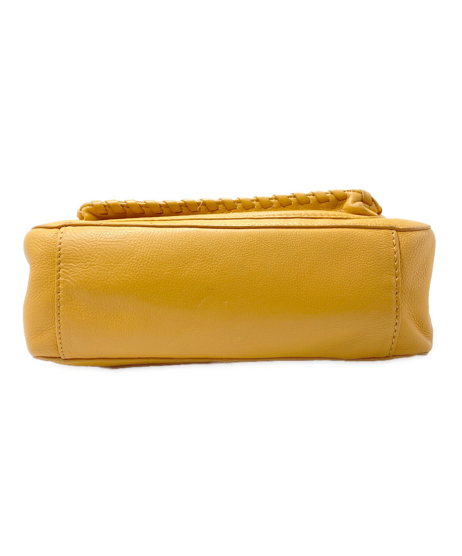 美品Tory Burch イエローレザーハンドバッグ 中古・古着通販】TORY BURCH (トリーバーチ) レザーチェーン