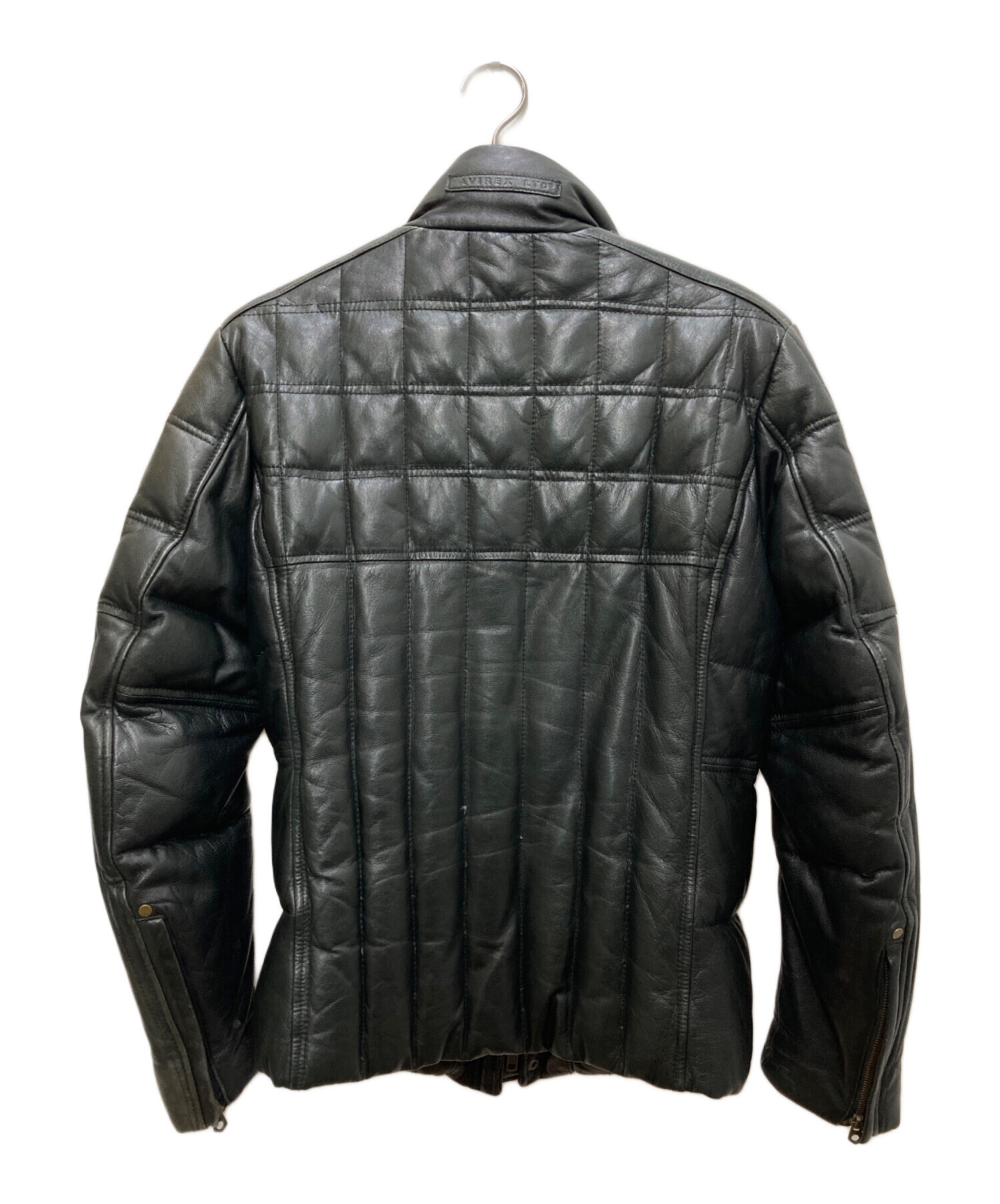 中古・古着通販】AVIREX (アヴィレックス) レザーダウンジャケット