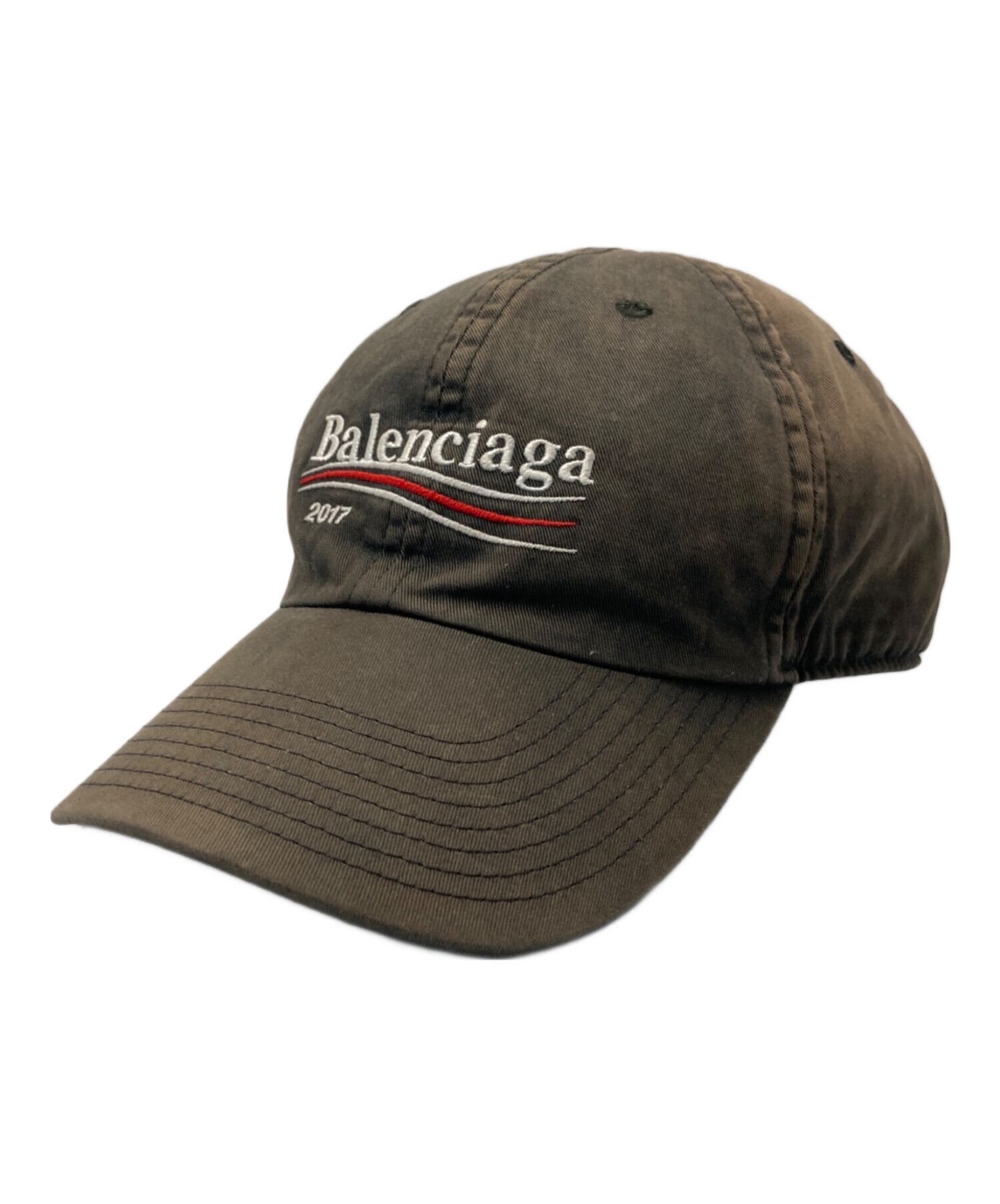 【正規品】バレンシアガ 帽子 ベージュ 中古・古着通販】BALENCIAGA (バレンシアガ) ロゴベースボール