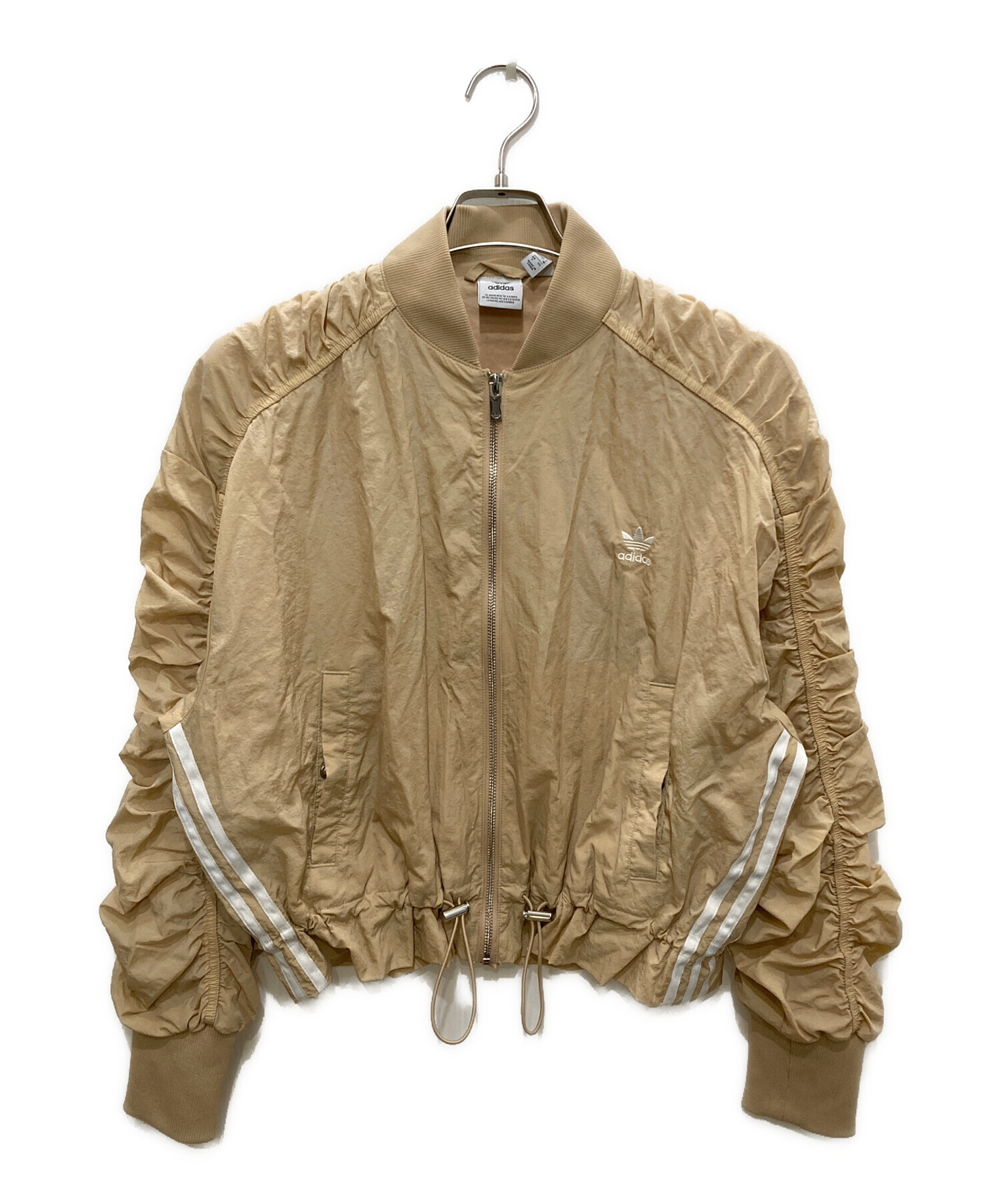 中古・古着通販】adidas (アディダス) ナイロンジャケット ベージュ 