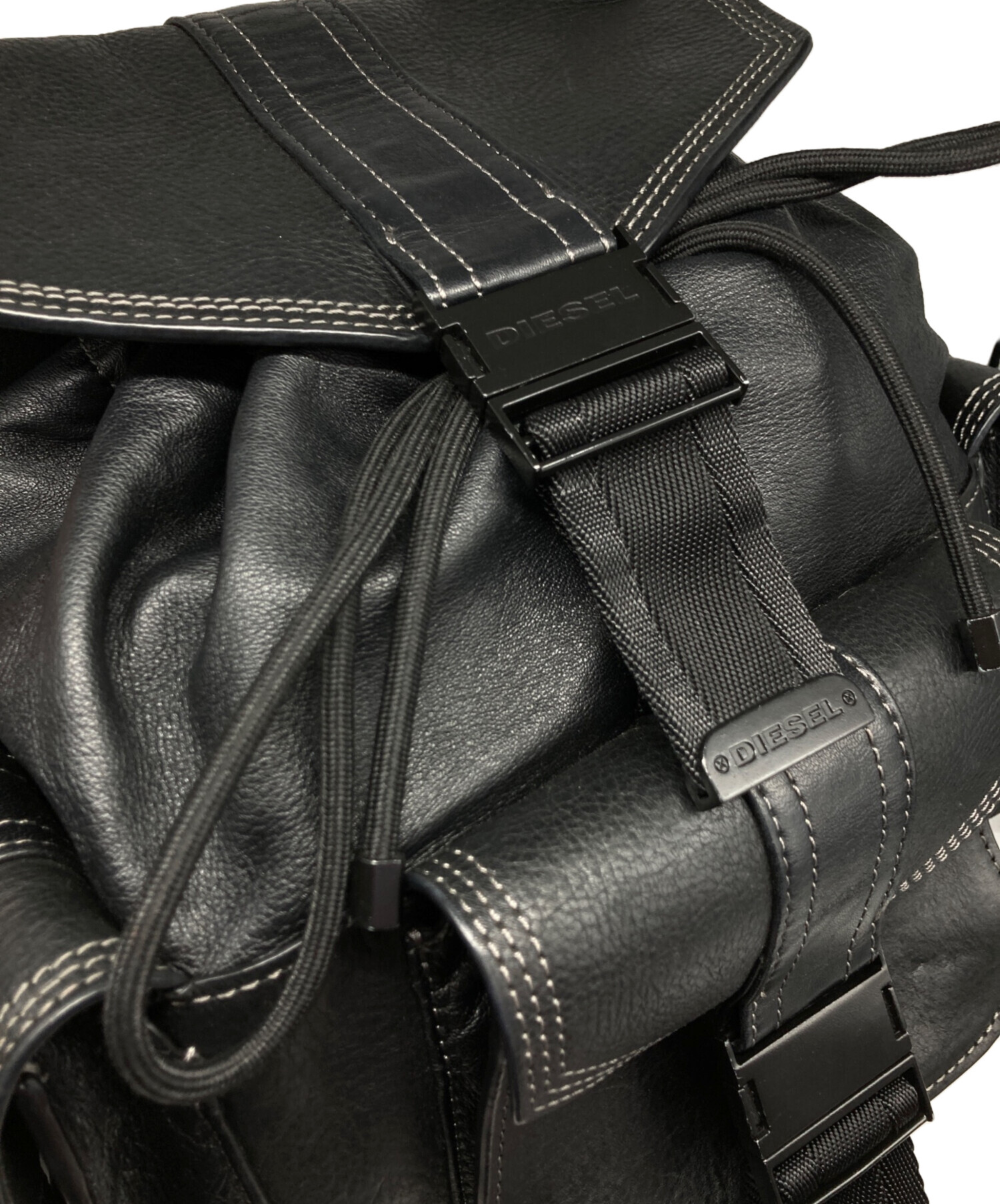 DIESEl レザーリュック　lgb archive 中古・古着通販】DIESEL (ディーゼル) レザーリュック ブラック