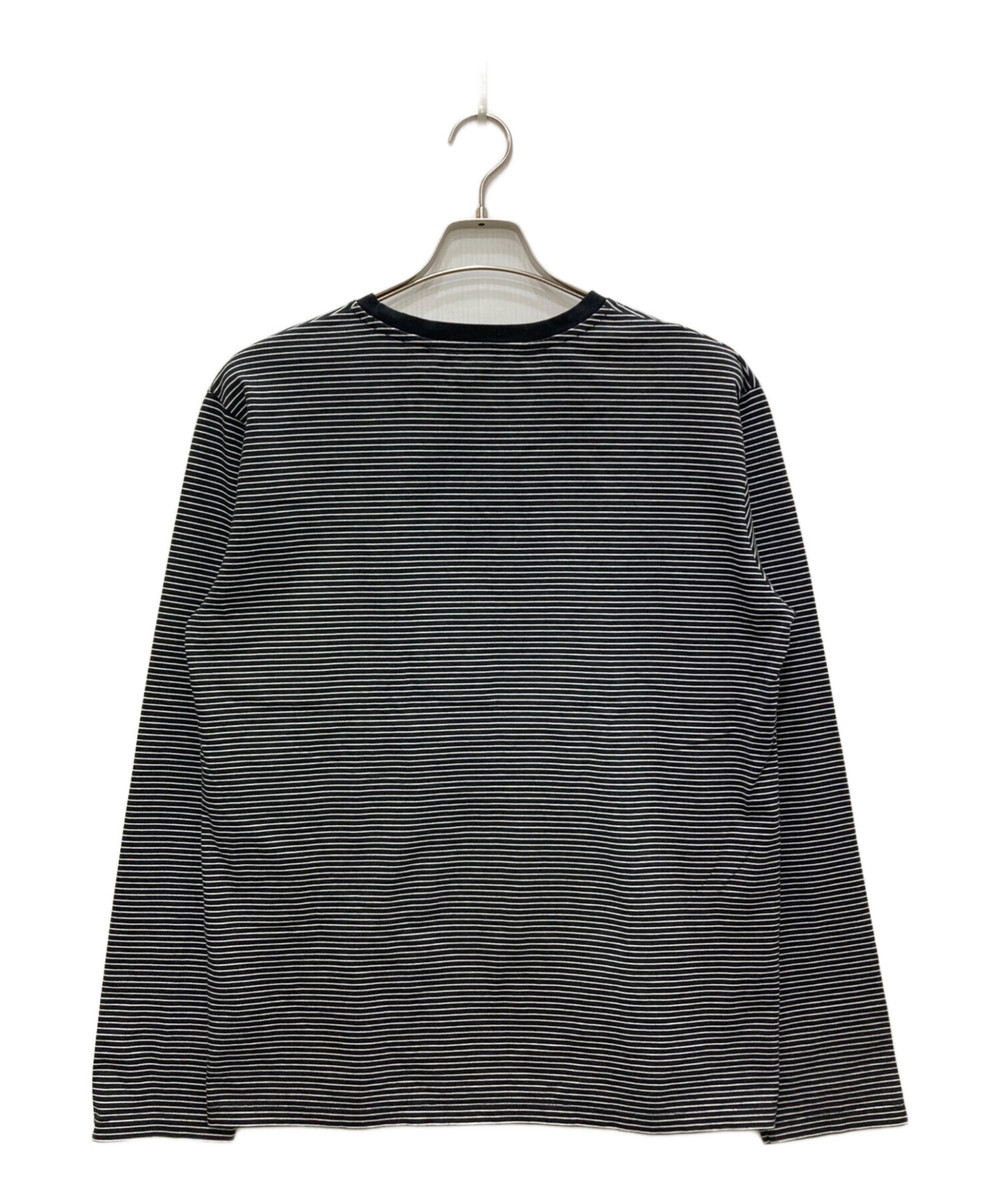 中古・古着通販】A.P.C. (アーペーセー) ボーダーカットソー ブラック 