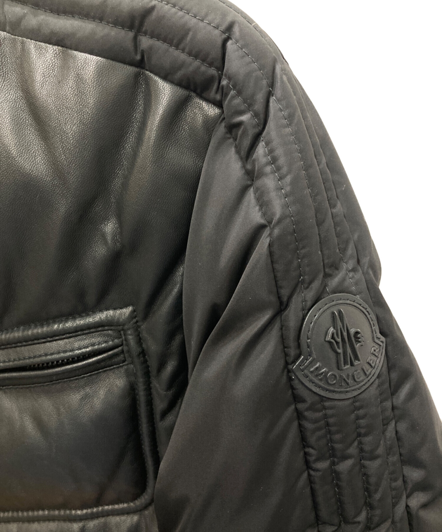 中古・古着通販】MONCLER (モンクレール) ALLEMANDO レザー切替ダウン