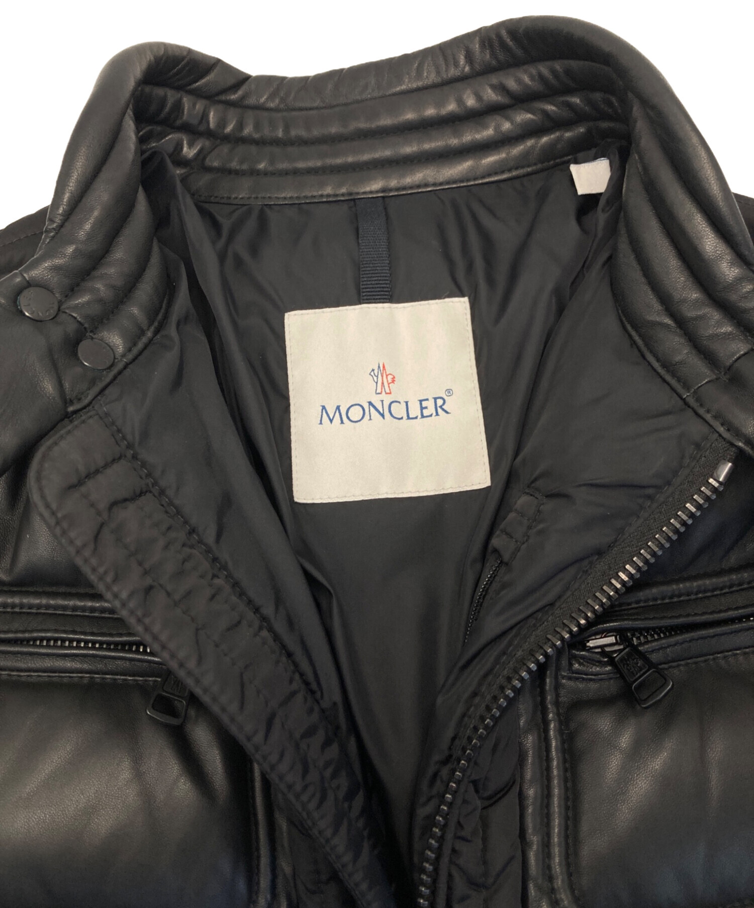 中古・古着通販】MONCLER (モンクレール) ALLEMANDO レザー切替ダウン