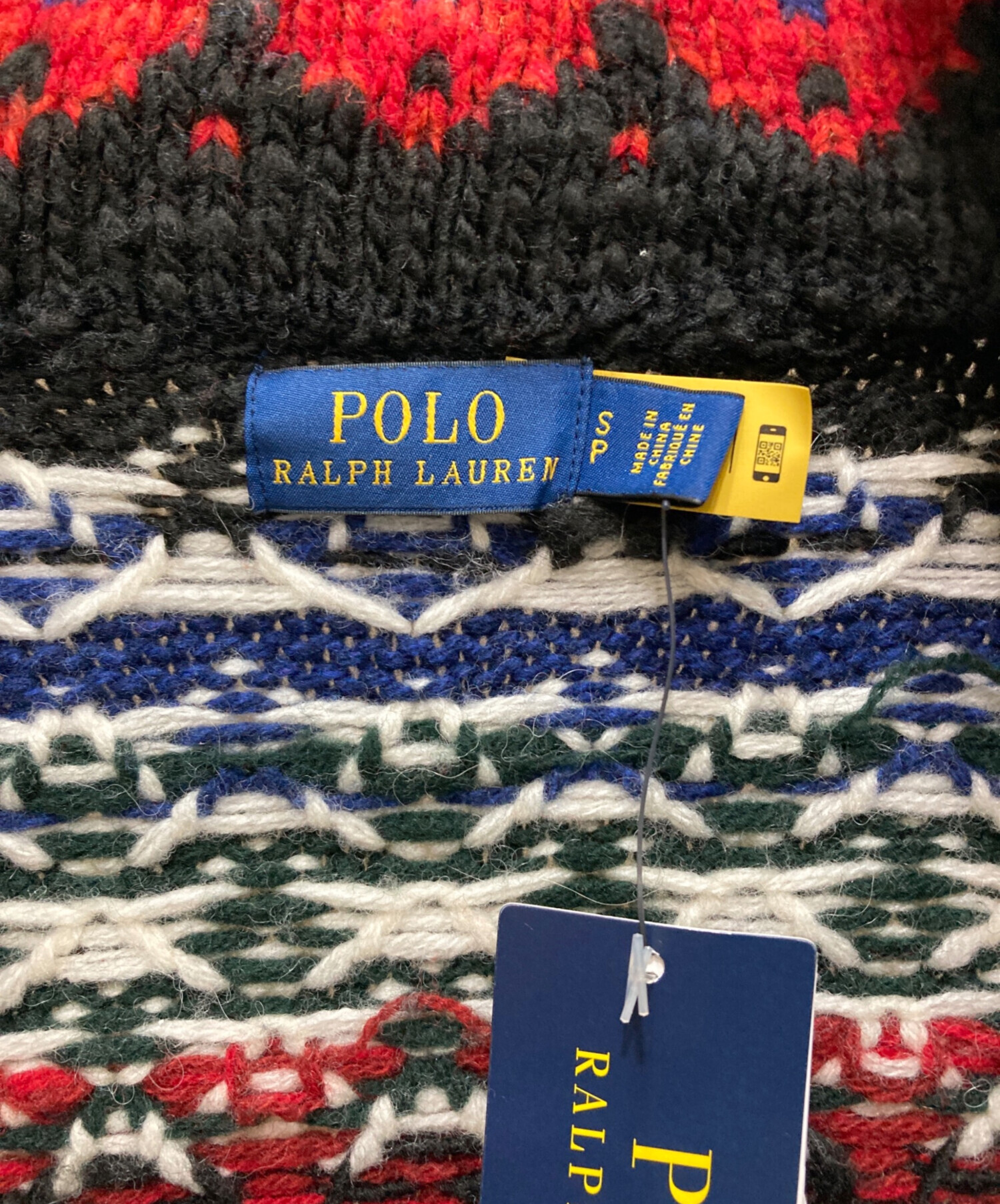 ★美品★ Ralph Lauren XS ニットジャケット POLO（RALPH LAUREN） - ポロ ラルフローレン ☆ ウール ライダース